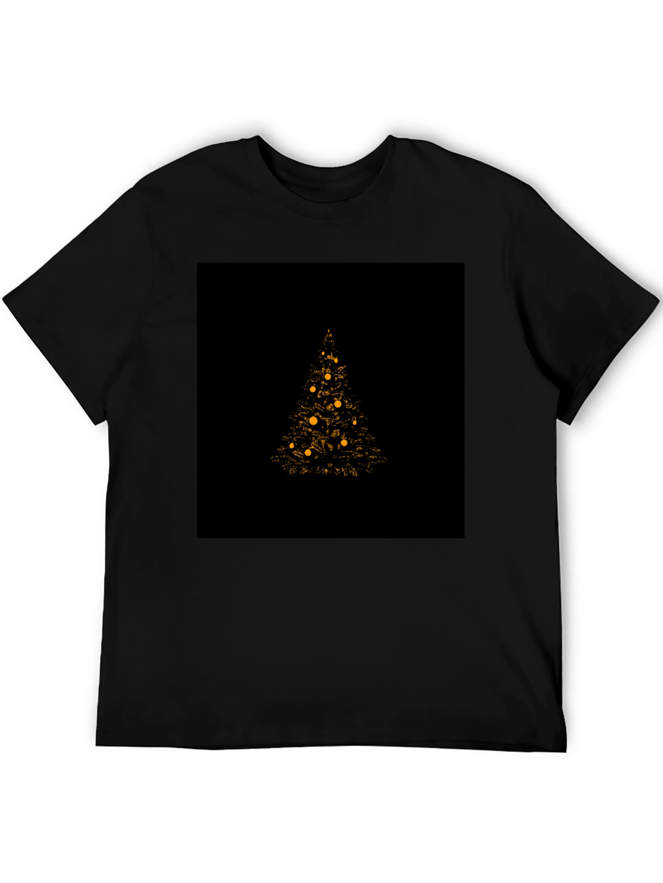 Christmas Tree Graphic Tee - Black