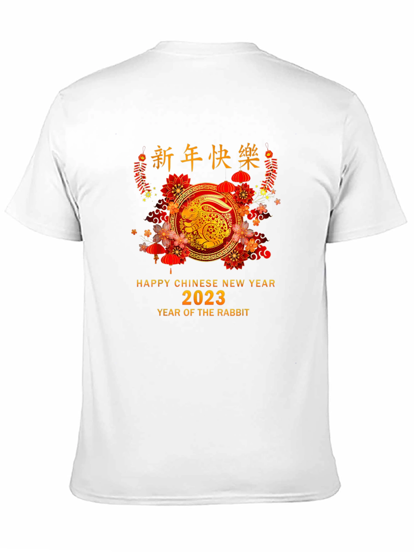 Chinese New Year Rabbit 2023 Black T-Shirt