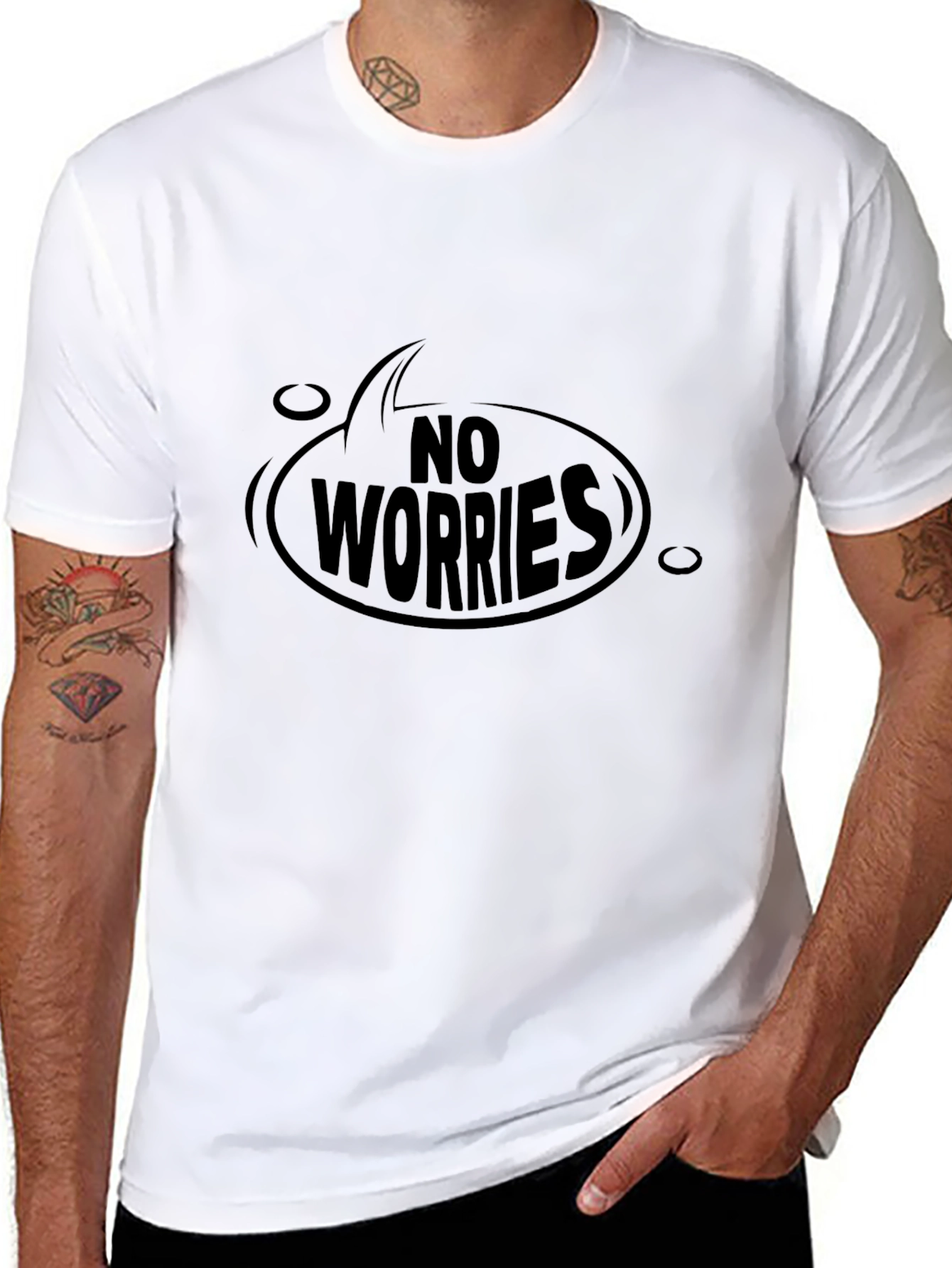 No Worries Graphic Tee - Casual Comfort
