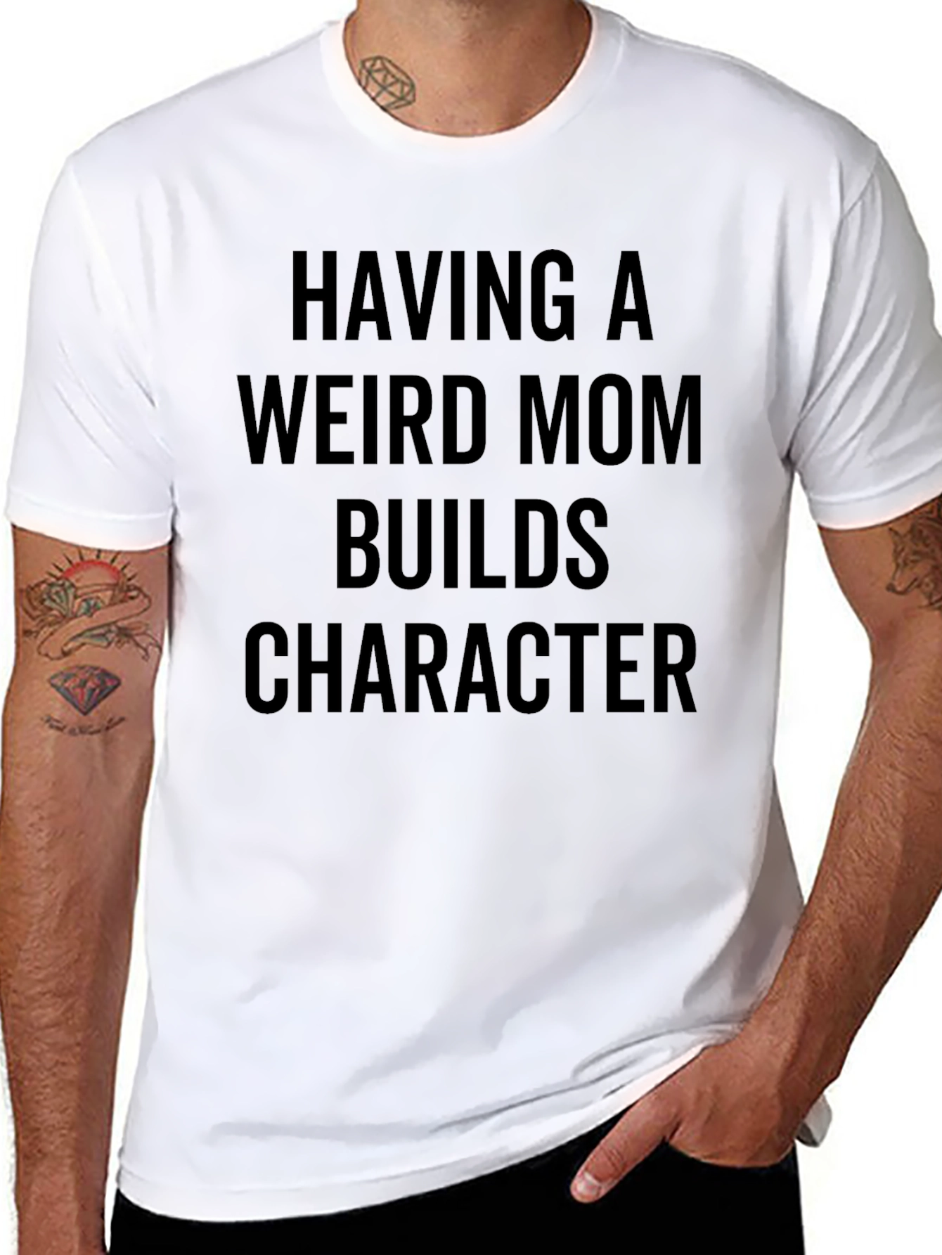 Funny Weird Mom Graphic Print Tee
