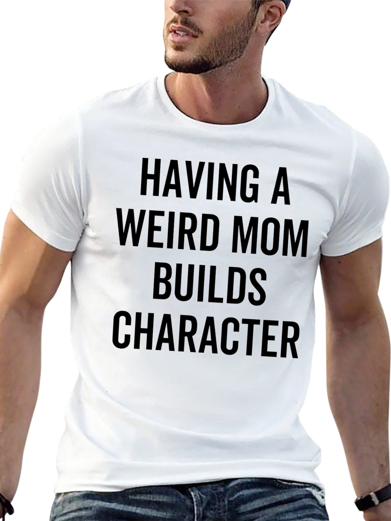 Funny Weird Mom Graphic Print Tee