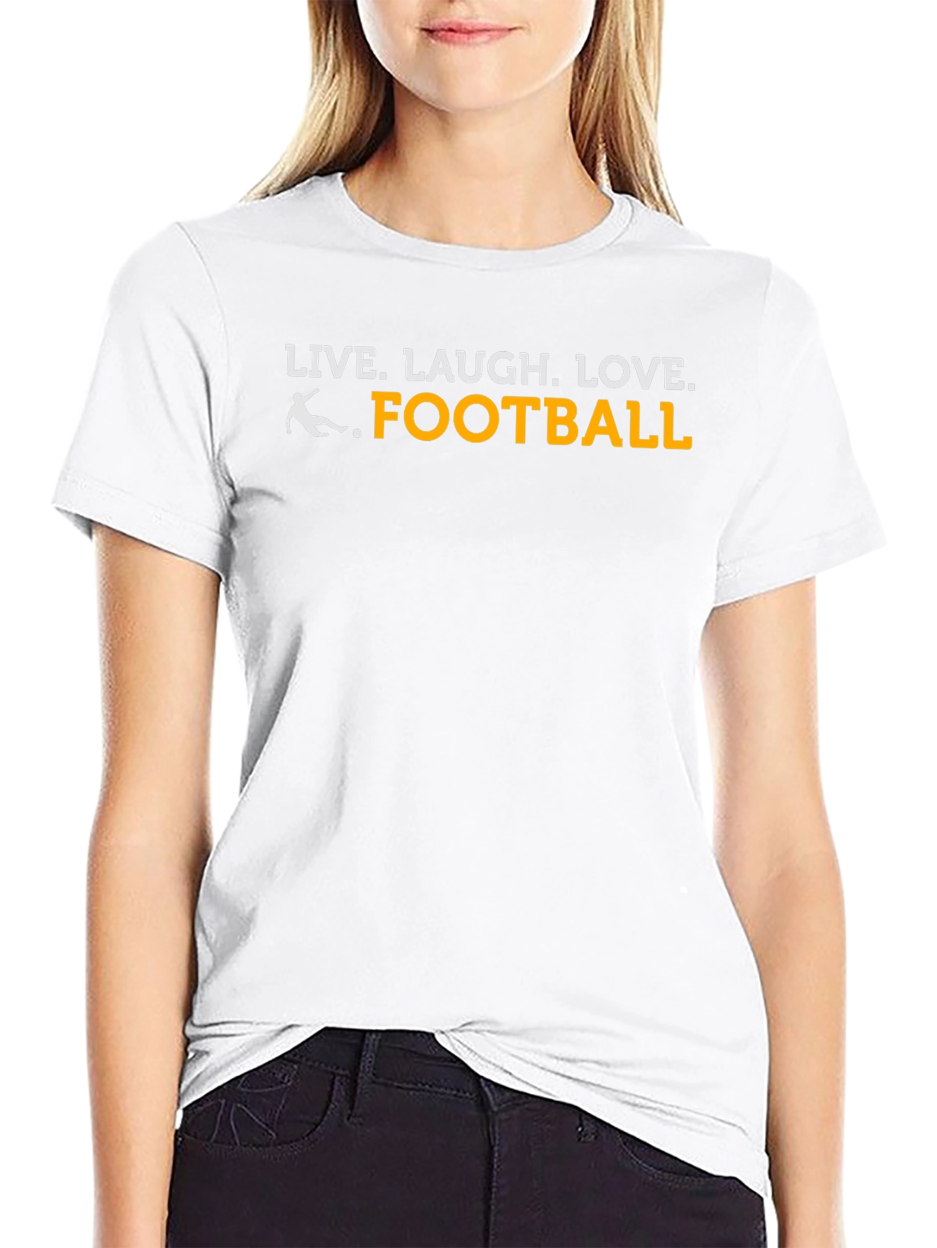 Live Laugh Love Football T-Shirt