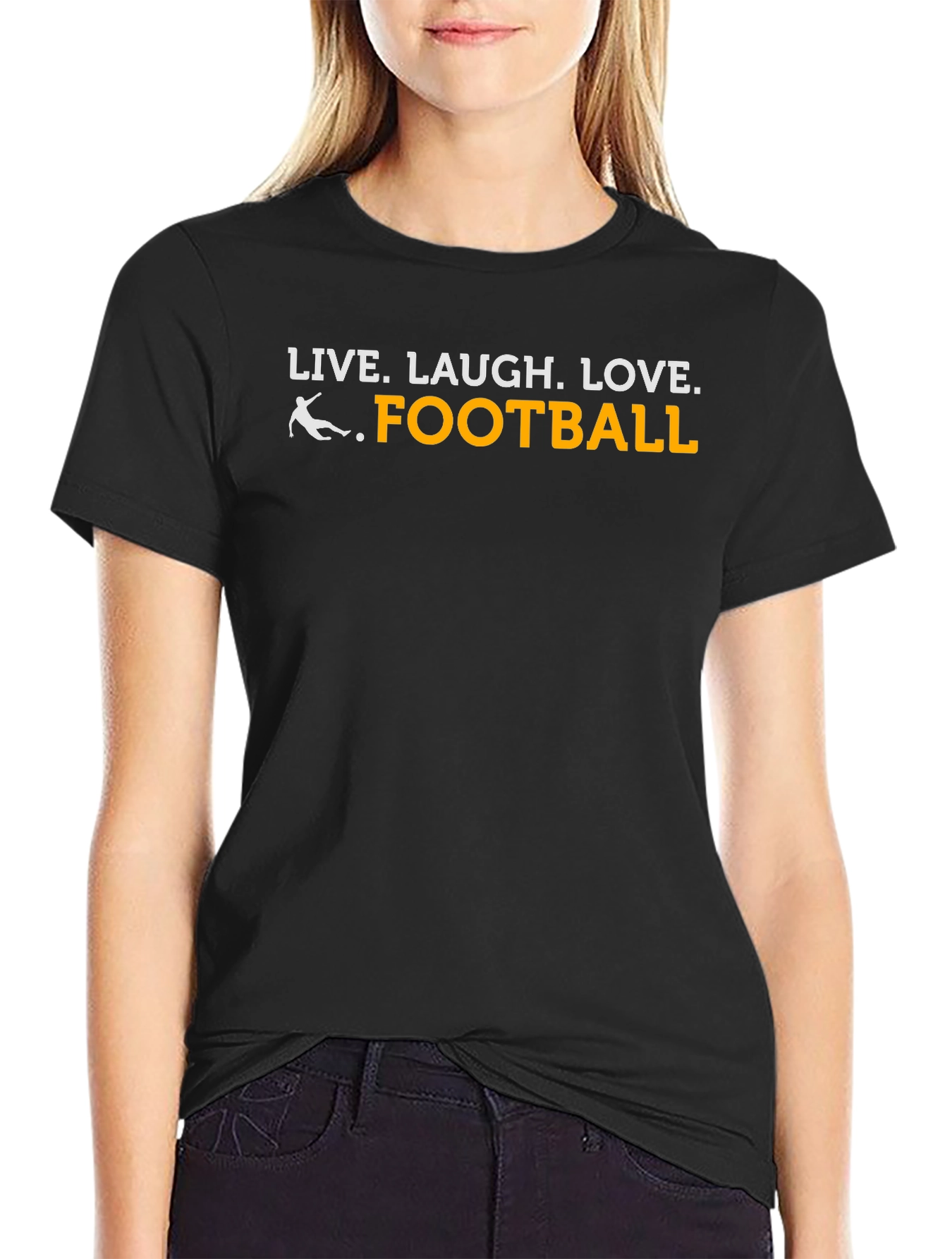 Live Laugh Love Football T-Shirt