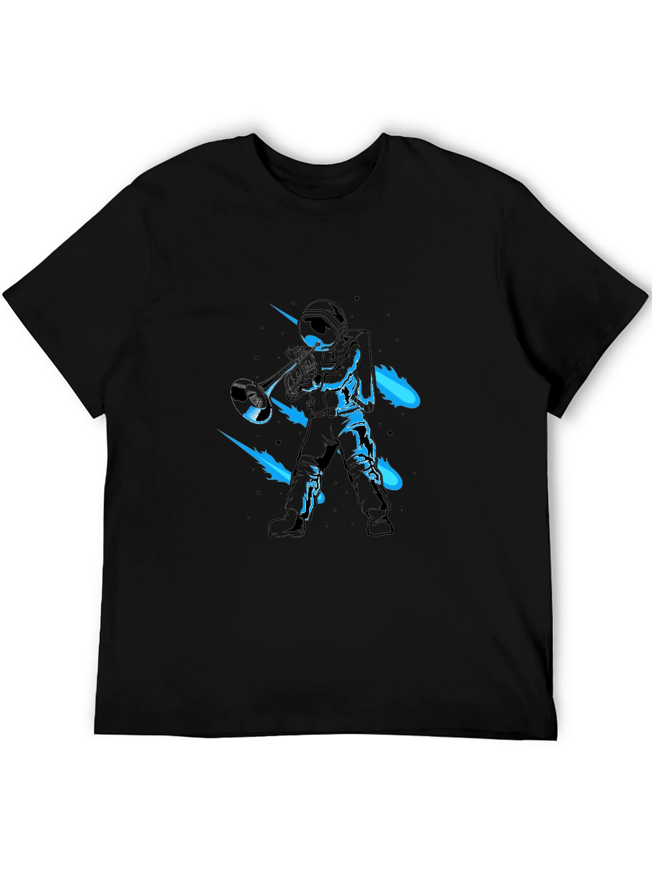 Astronaut Trumpet T-Shirt - Space Musician Tee