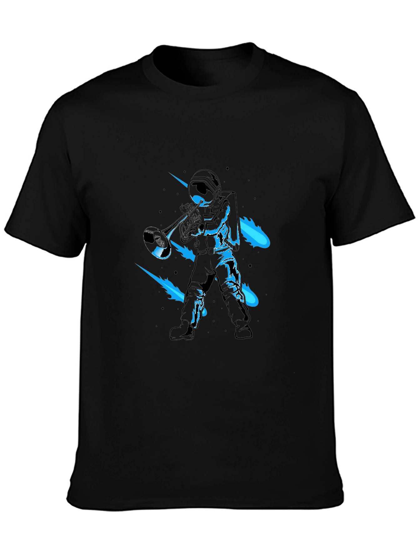 Astronaut Trumpet T-Shirt - Space Musician Tee
