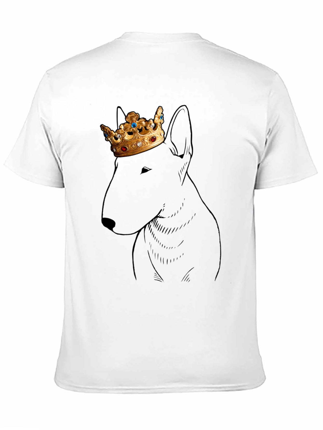 Dog King T-Shirt: Stylish Bull Terrier Design