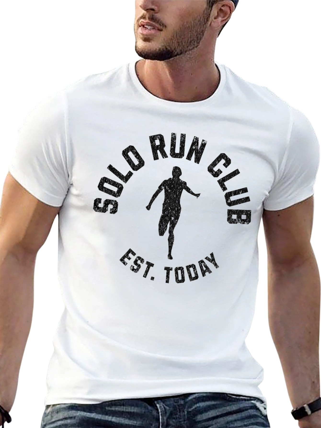 Solo Run Club T-Shirt - Black Graphic Tee