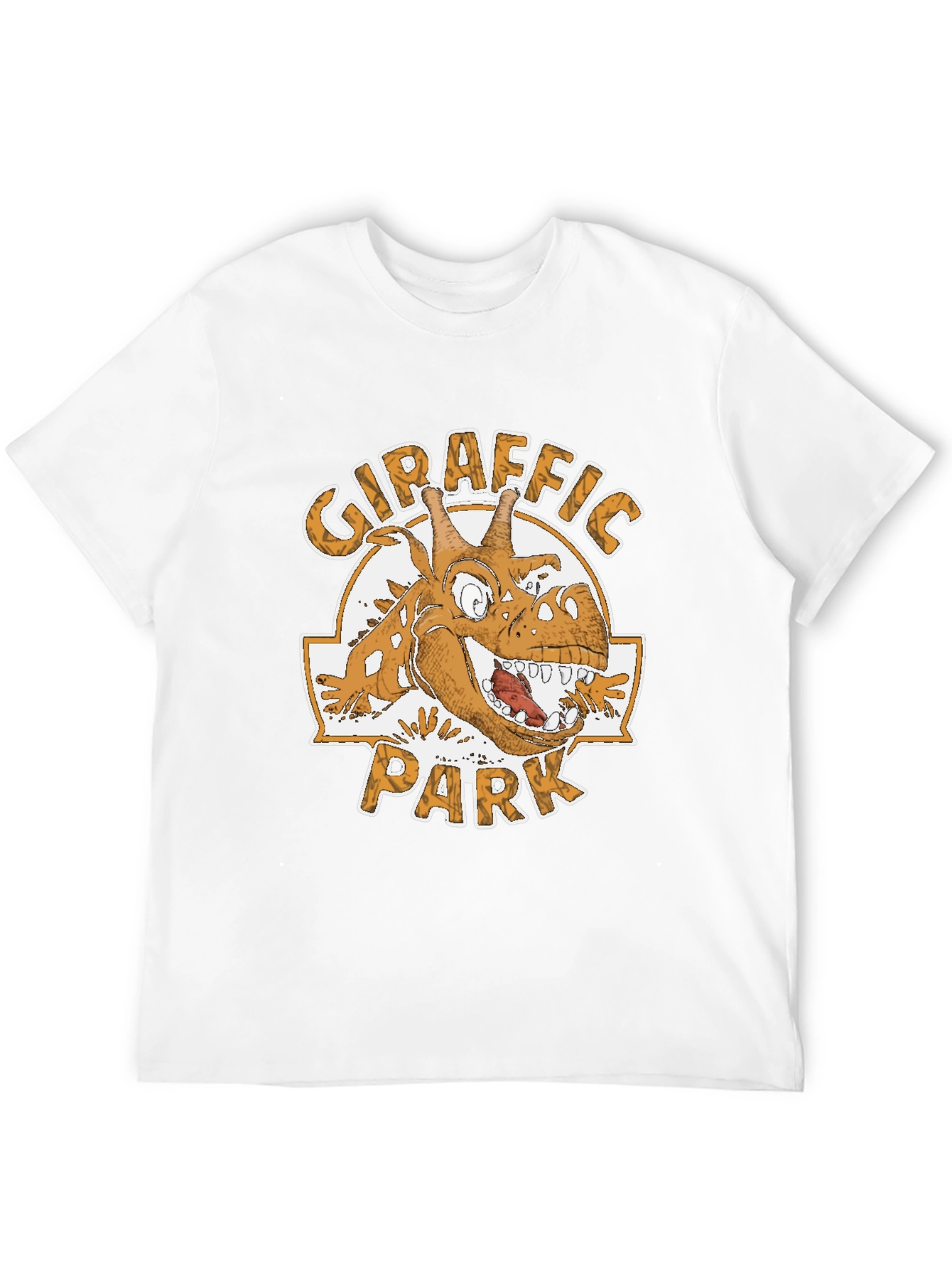 Giraffaic Park Black T-Shirt - Funny Giraffe Graphic Tee