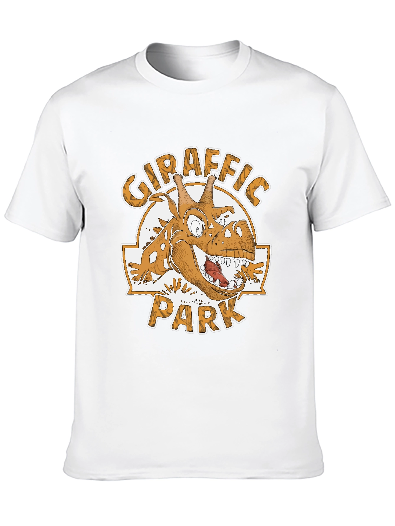 Giraffaic Park Black T-Shirt - Funny Giraffe Graphic Tee
