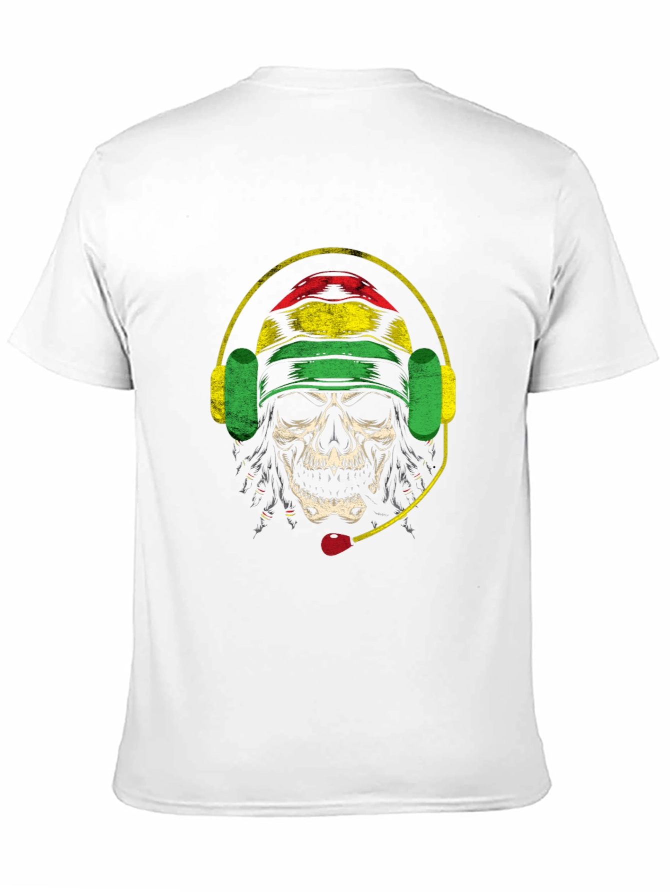 Skull Rastafarian Headset T-Shirt
