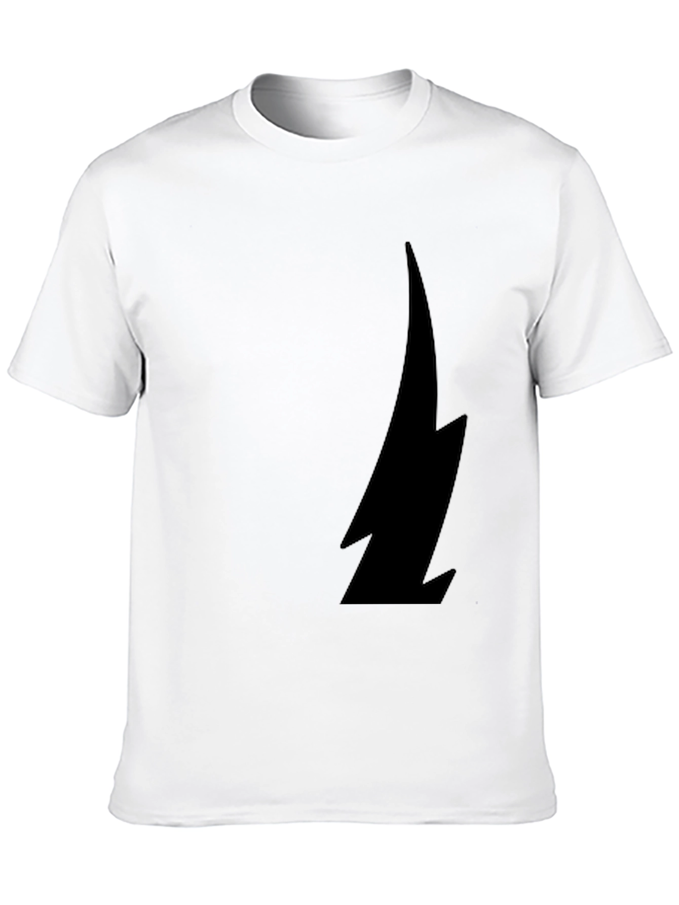 Bold Lightning Bolt Graphic Tee - Black