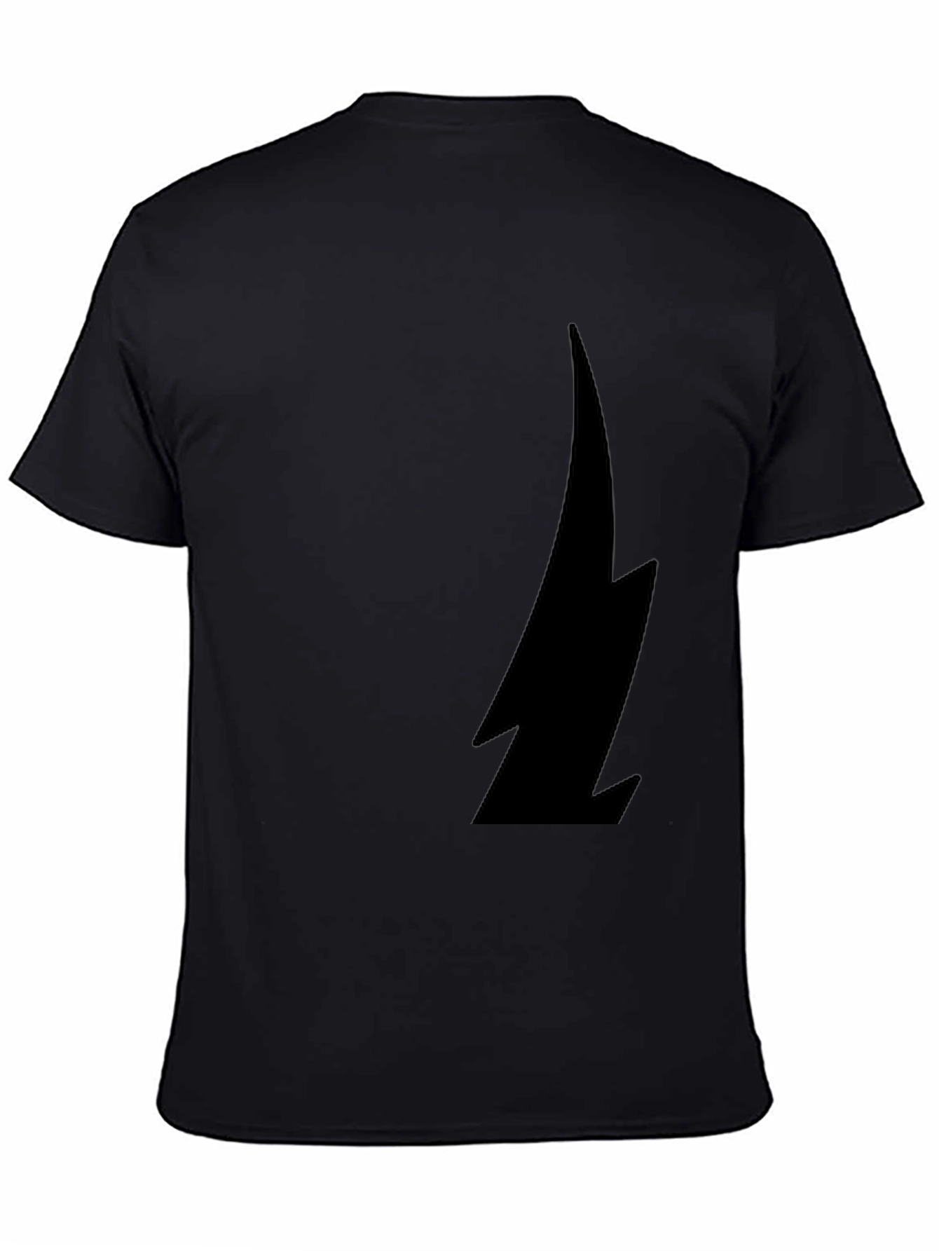 Bold Lightning Bolt Graphic Tee - Black