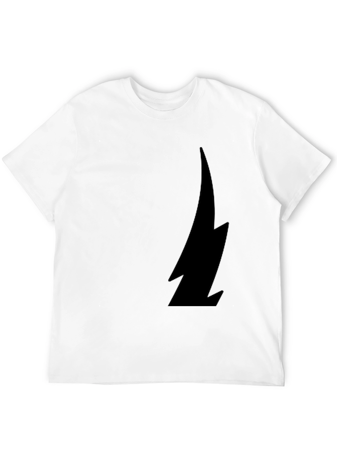 Bold Lightning Bolt Graphic Tee - Black