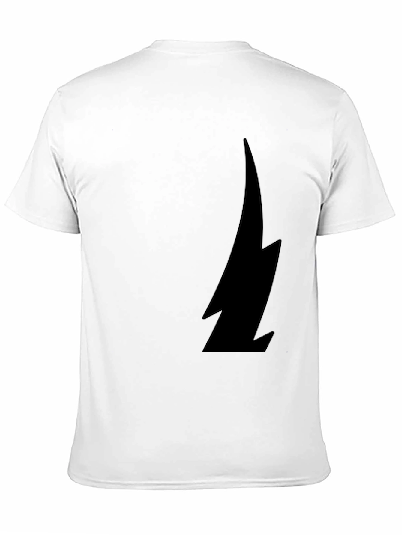 Bold Lightning Bolt Graphic Tee - Black