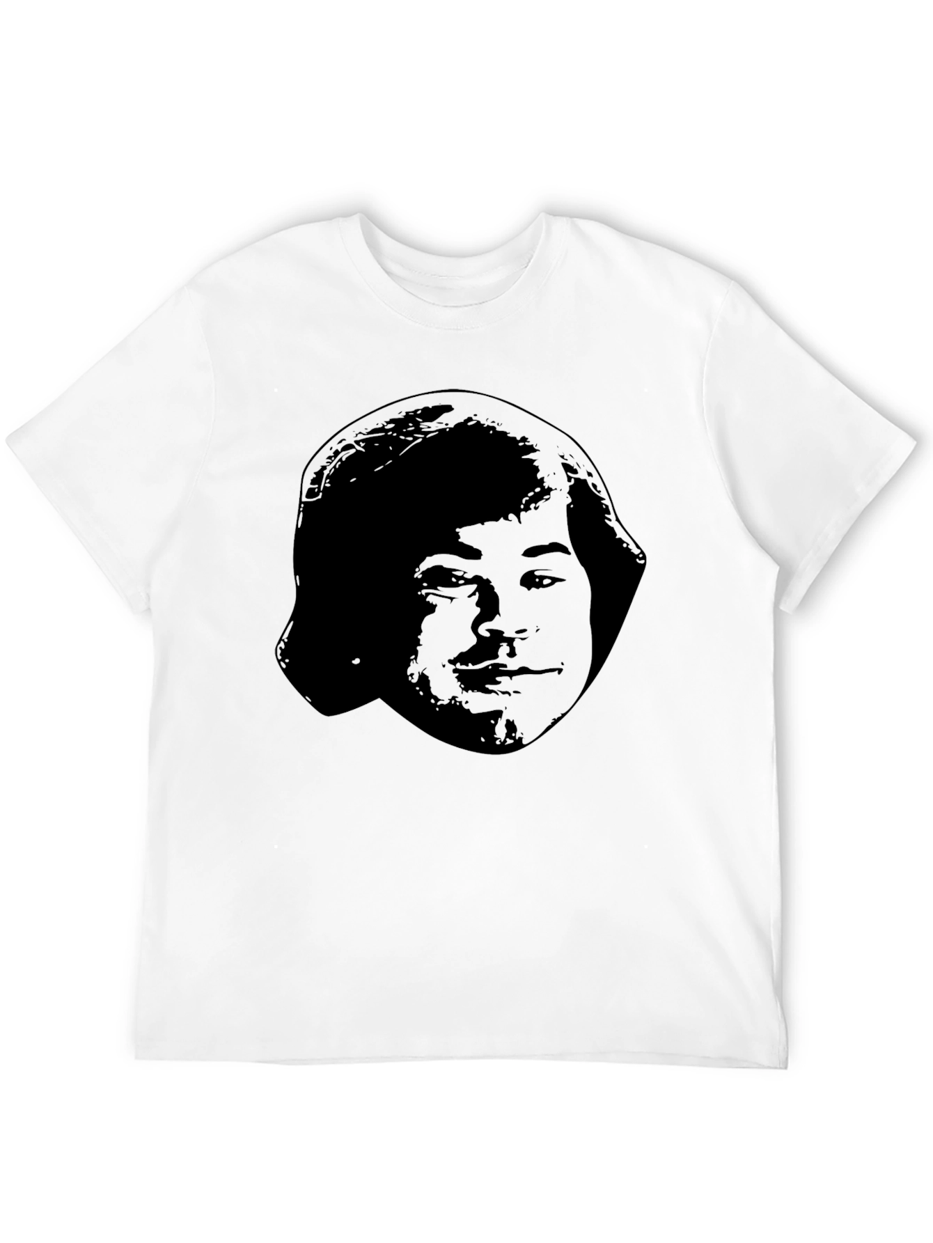Black T-Shirt with Face Graphic