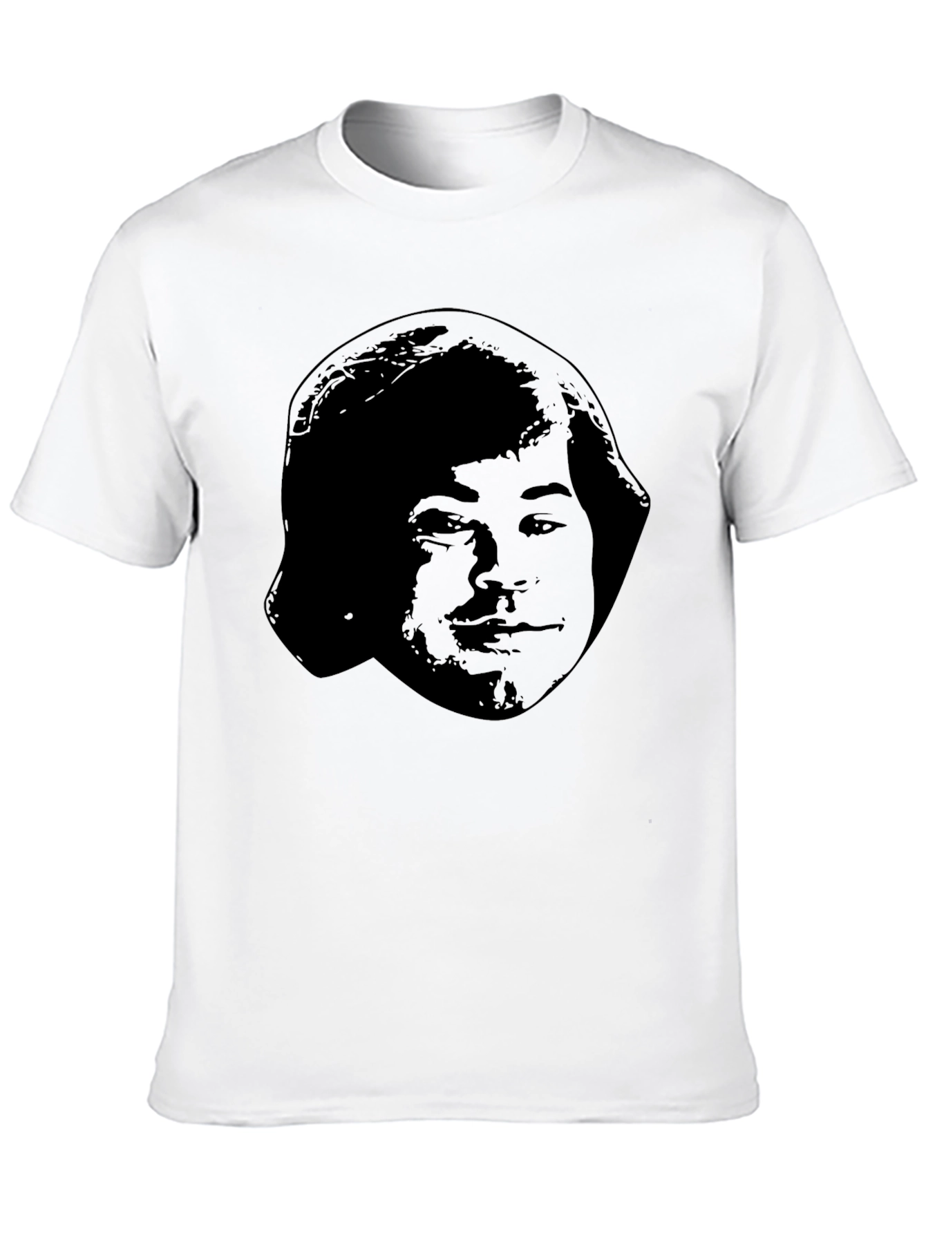 Black T-Shirt with Face Graphic