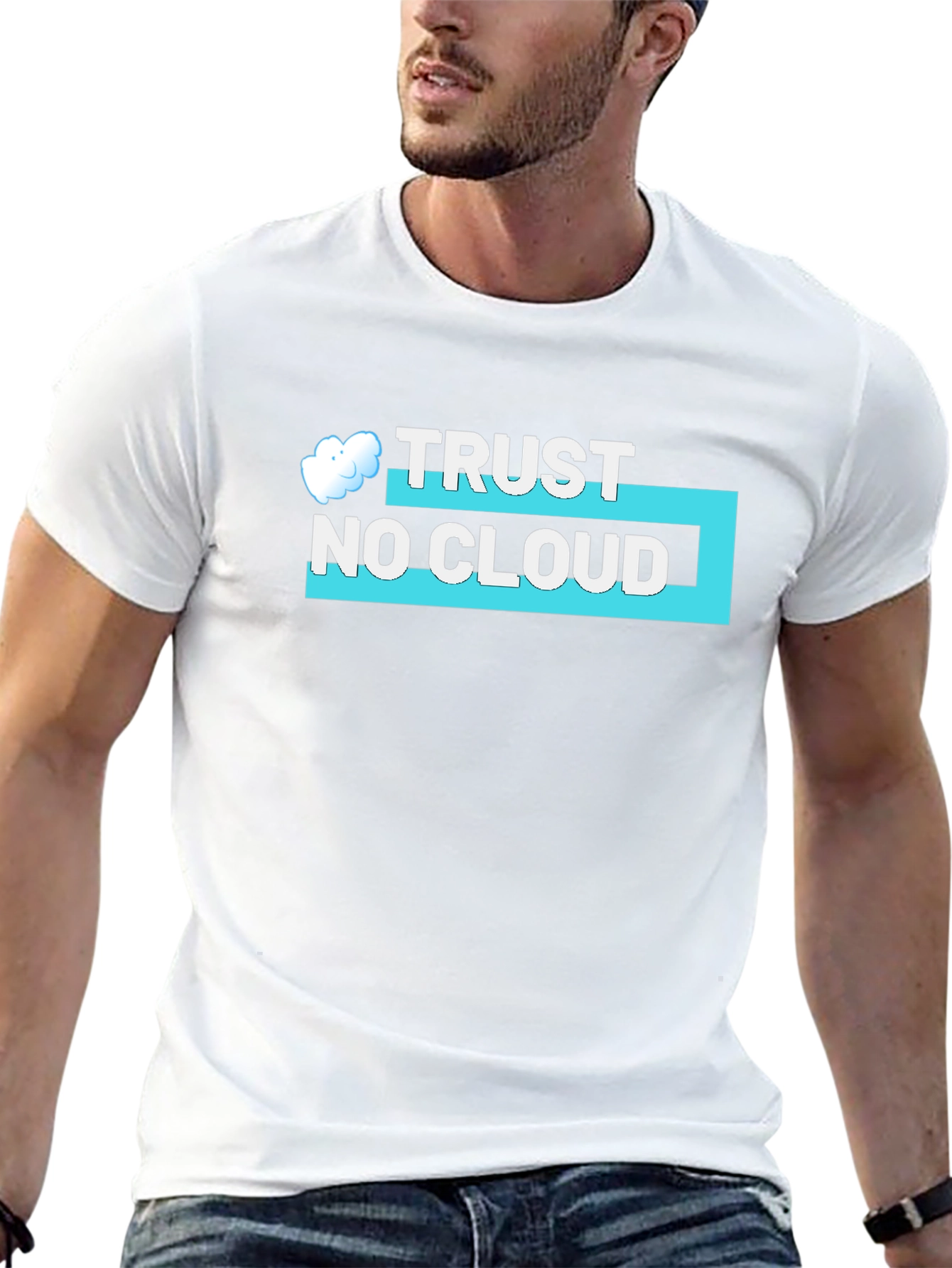 Trust No Cloud Black Graphic Tee