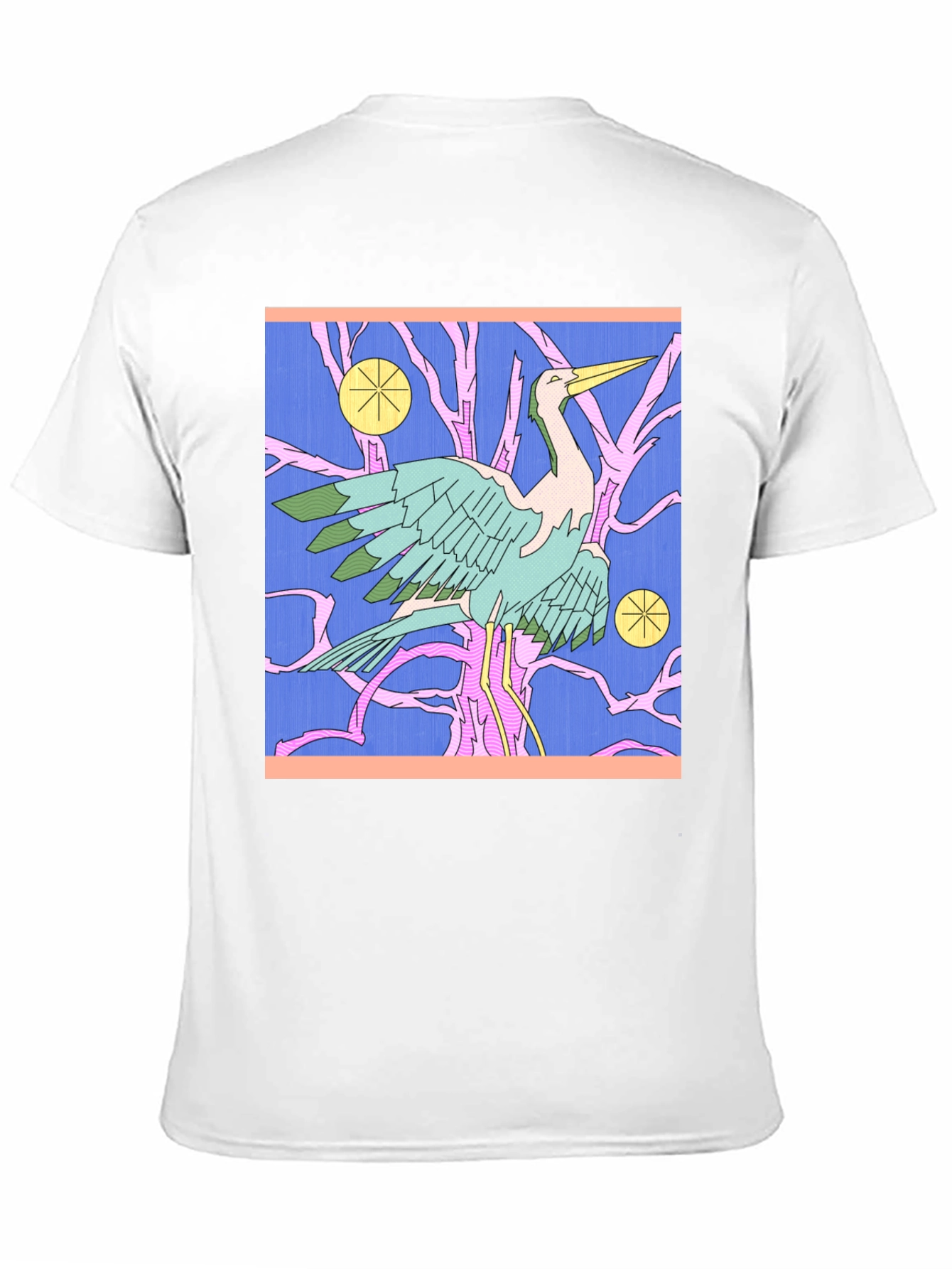 Graphic Tee with Heron Design