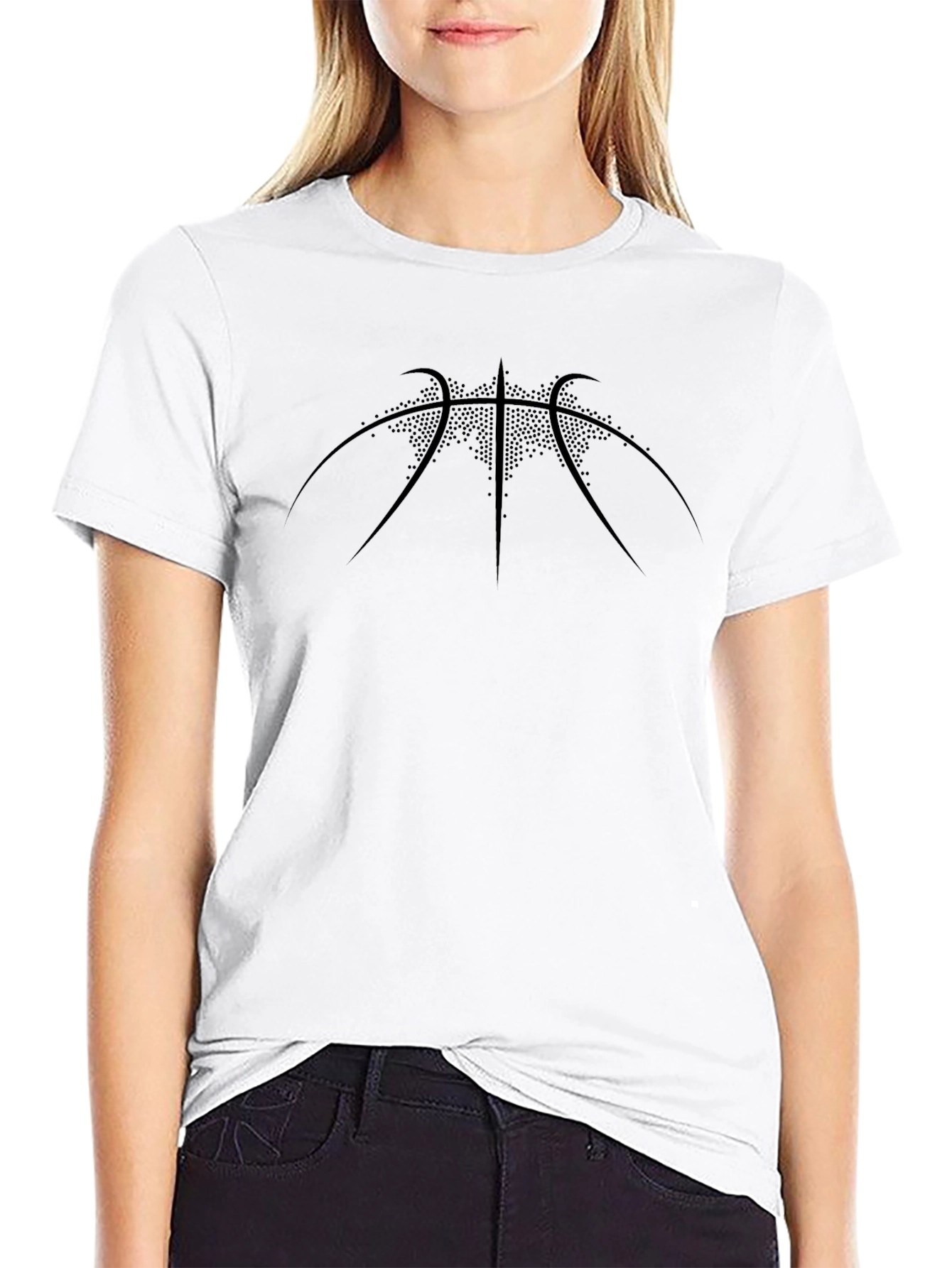 Mens Black Basketball Graphic T-Shirt