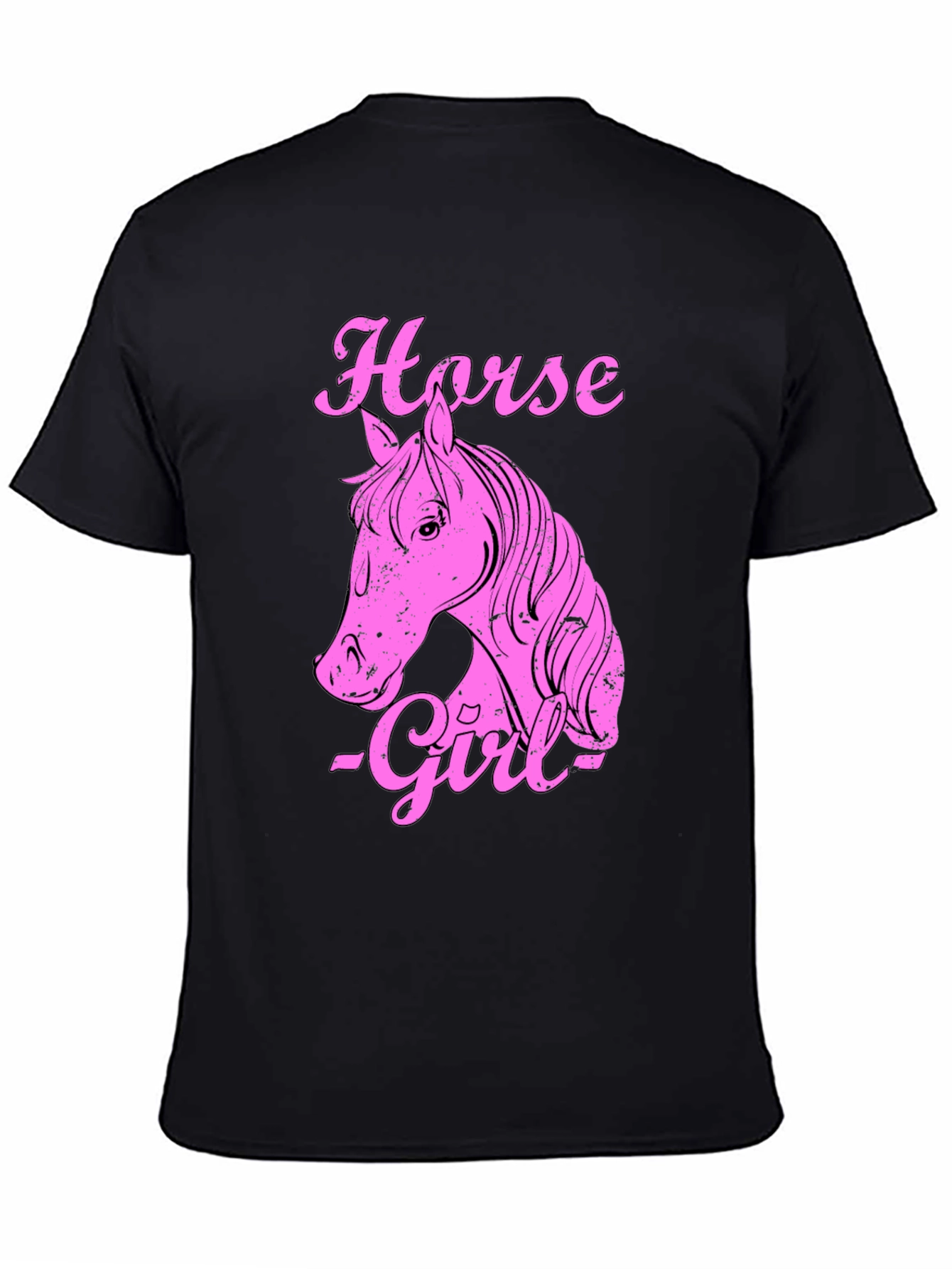 Horse Girl Graphic T-Shirt - Black Cotton Tee
