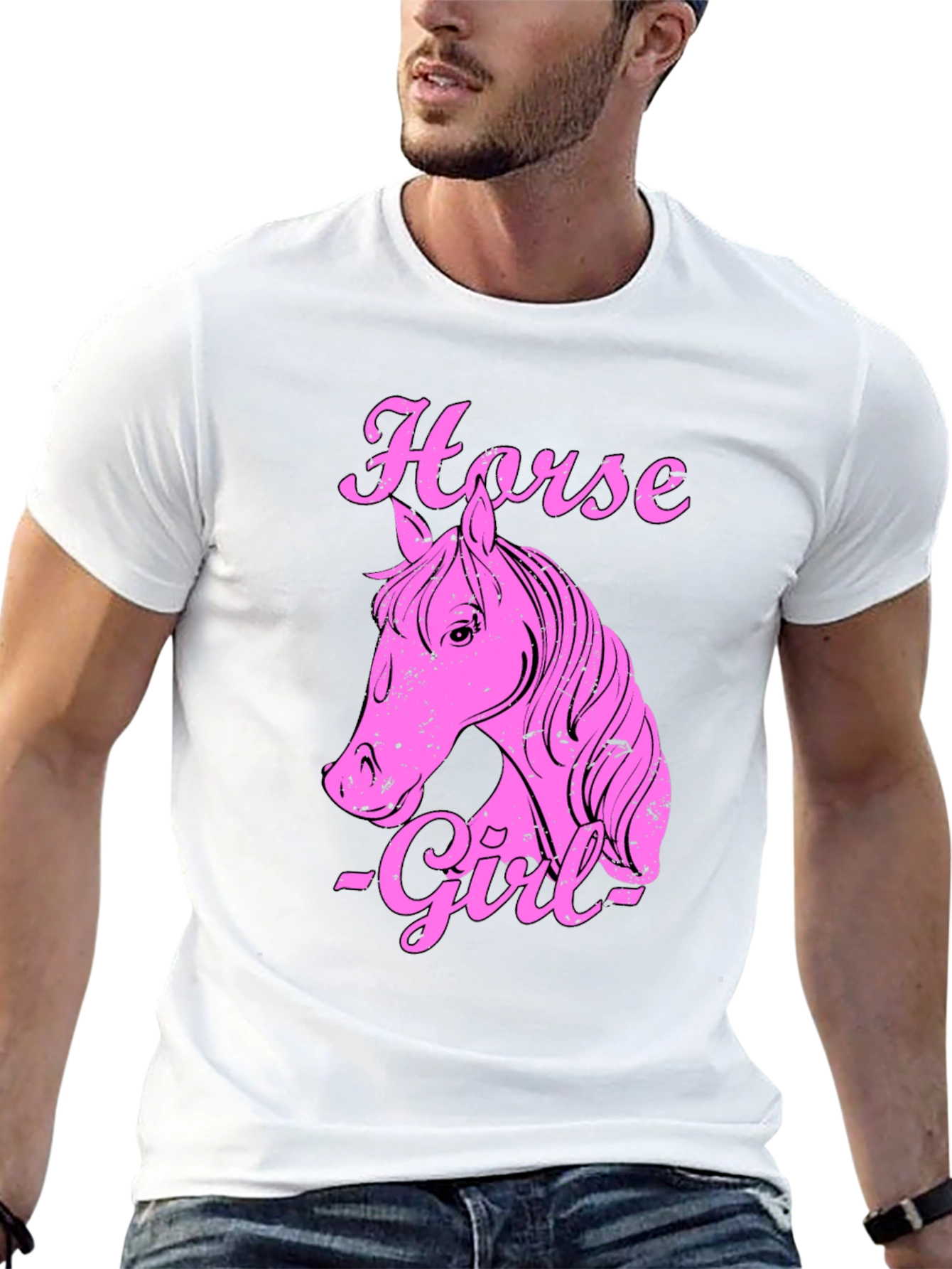 Horse Girl Graphic T-Shirt - Black Cotton Tee