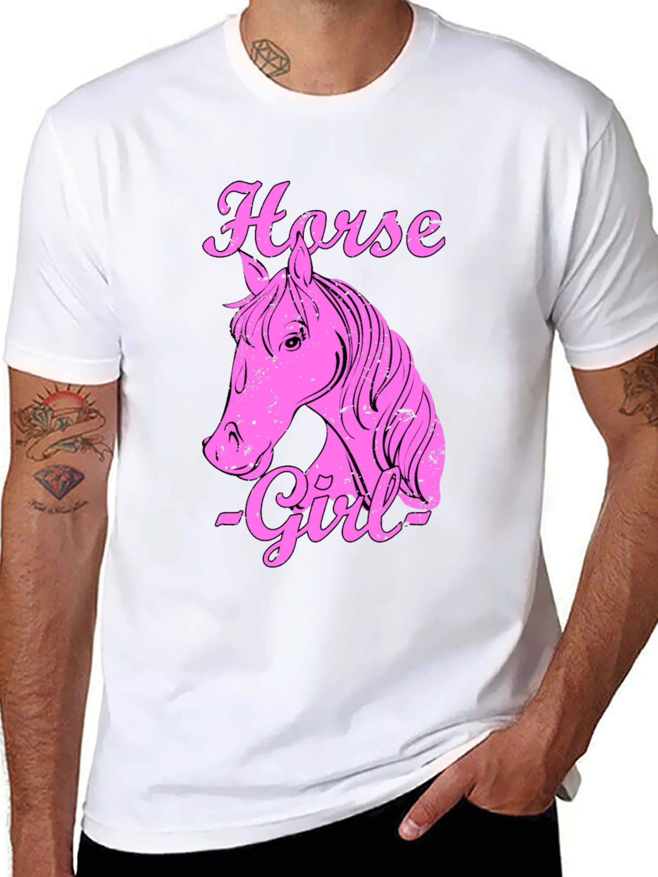Horse Girl Graphic T-Shirt - Black Cotton Tee