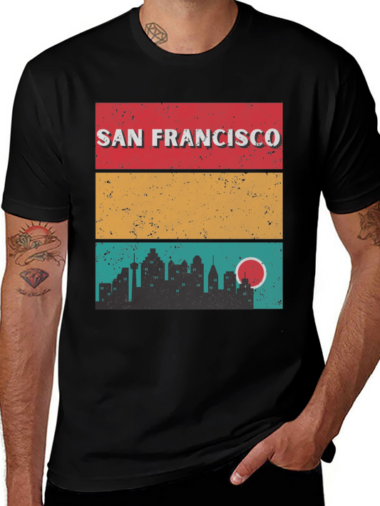 San Francisco Skyline Retro T-Shirt