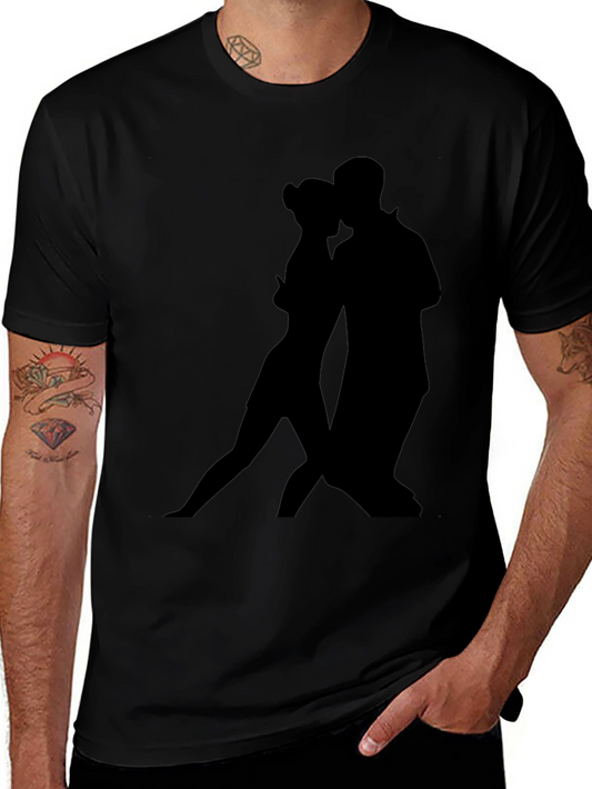 Tango Silhouette Graphic Tee - Stylish Black Shirt