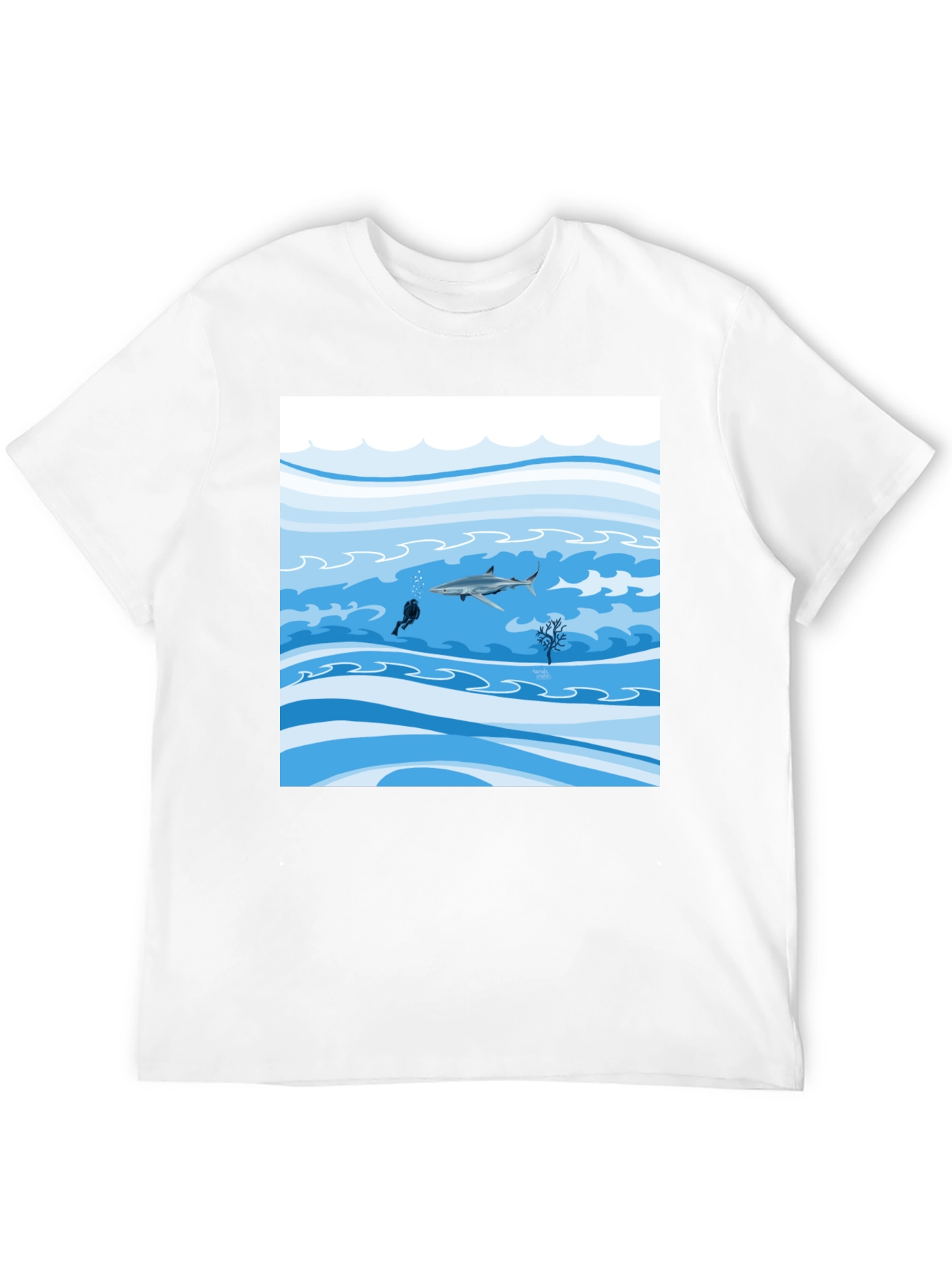 Black Shark Diver Graphic Tee