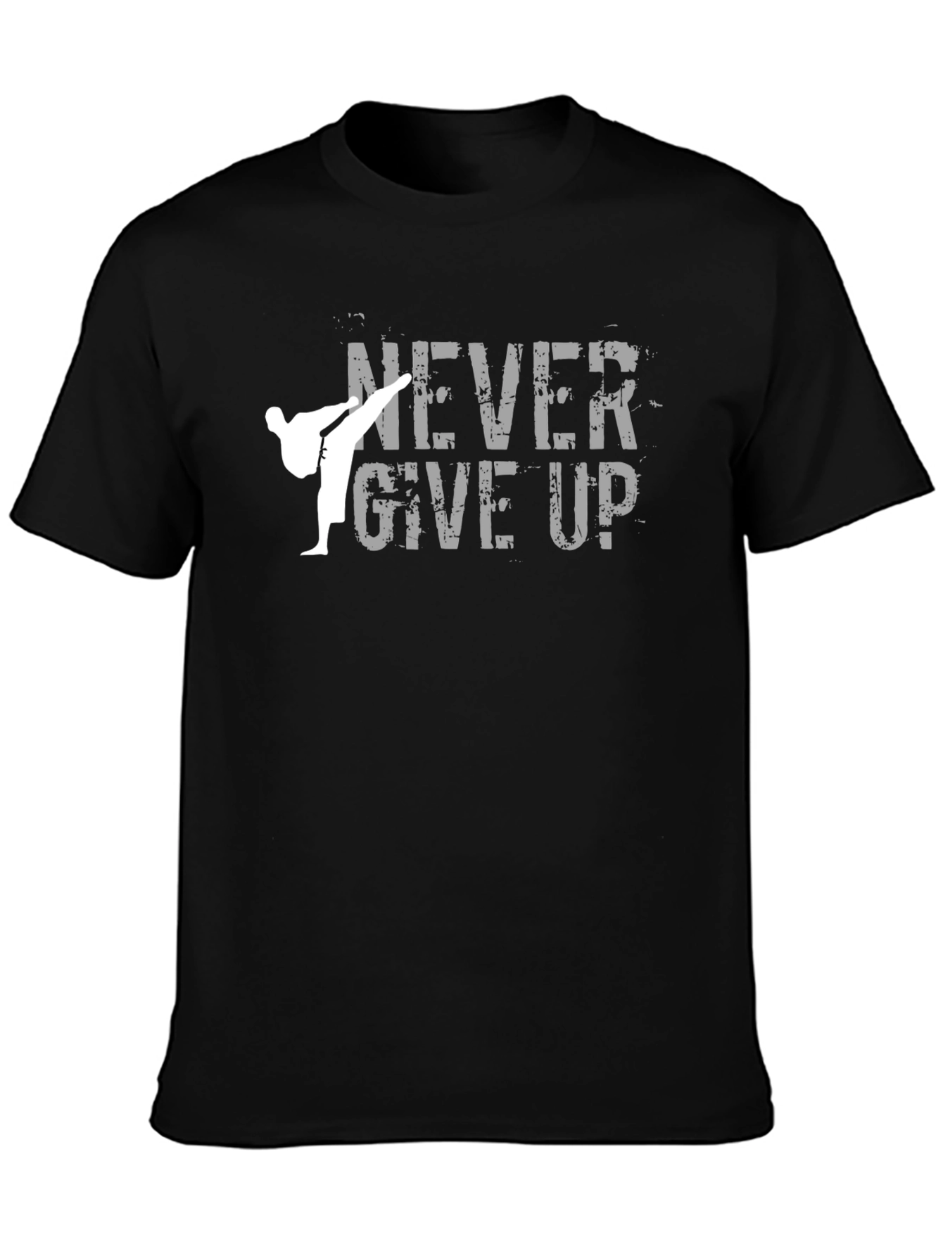 Never Give Up Graphic Tee - Martial Arts Motivation