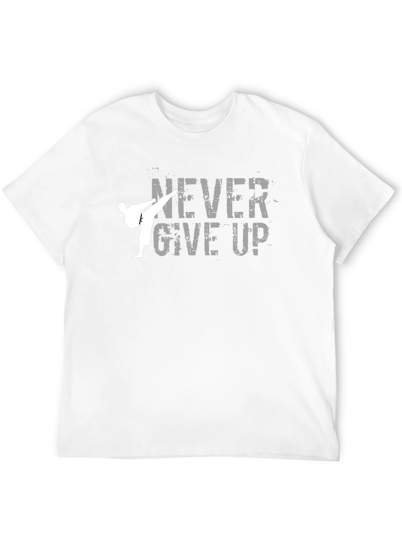 Never Give Up Graphic Tee - Martial Arts Motivation