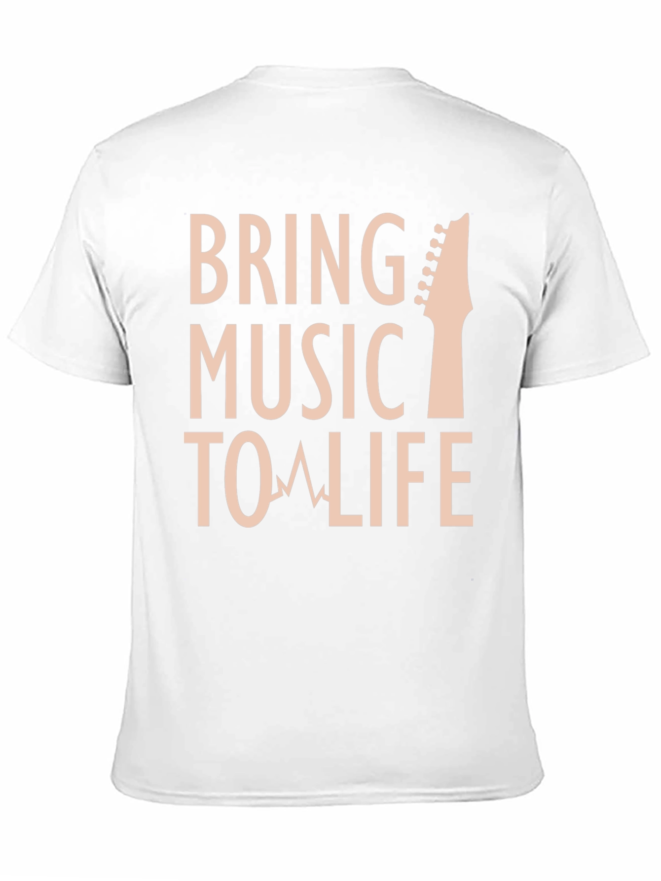 Bring Music To Life T-Shirt Guitar Headstock Design
