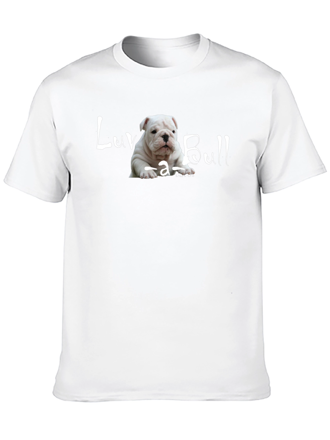 Luv-a-Bull Bulldog Puppy Black T-Shirt