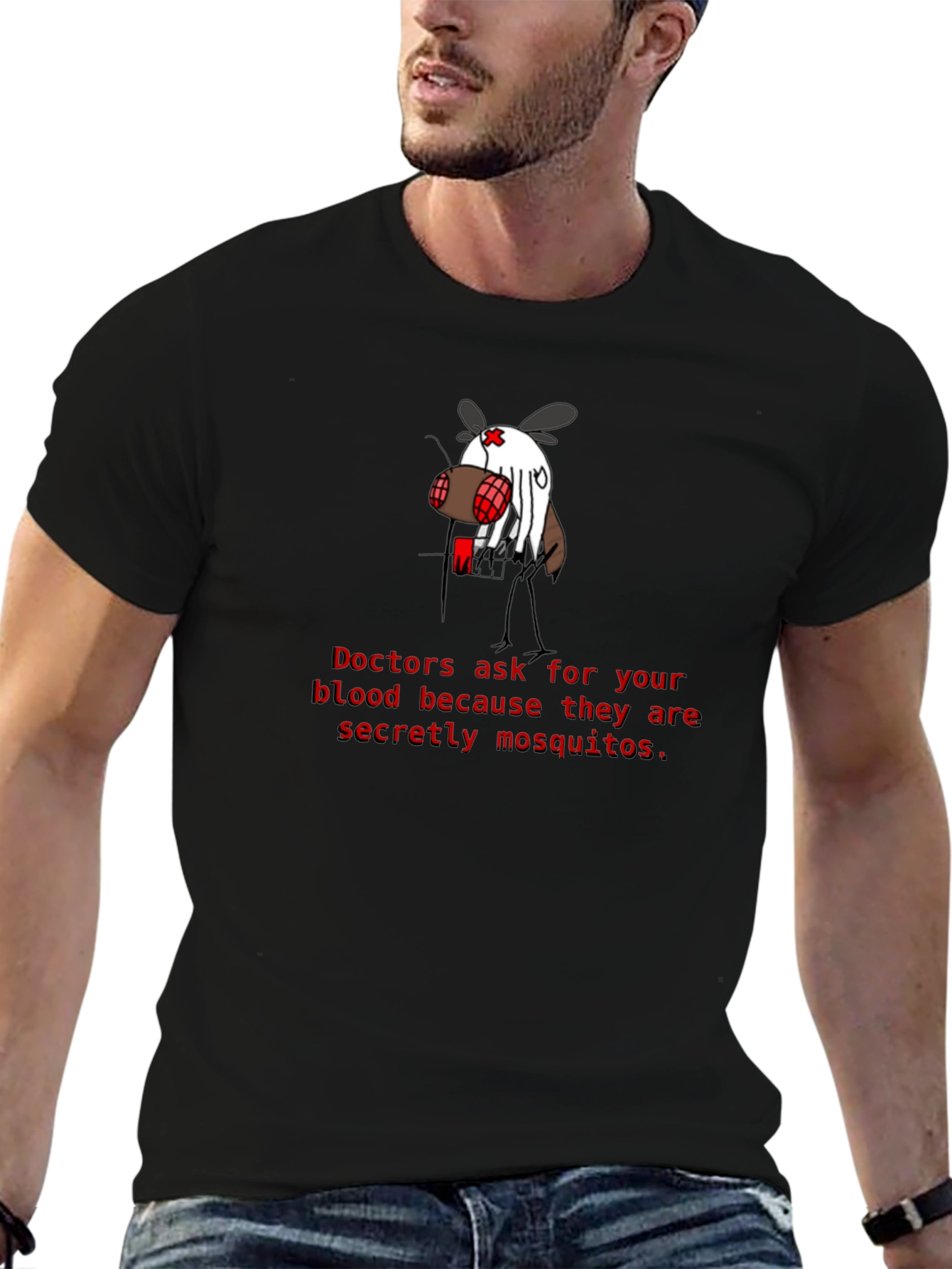 Funny Doctors Mosquitoes Graphic T-Shirt