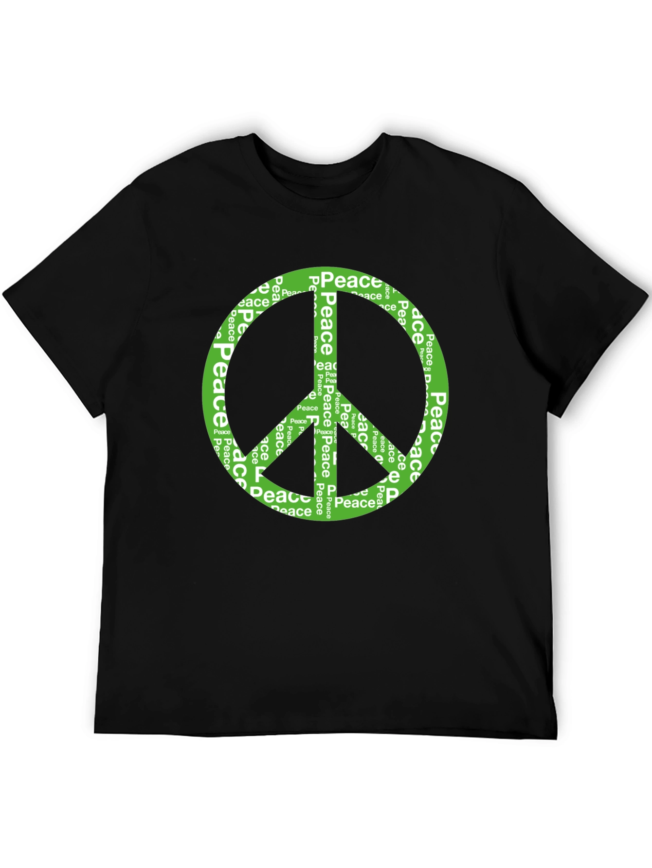 Peace Sign Graphic Tee - Black