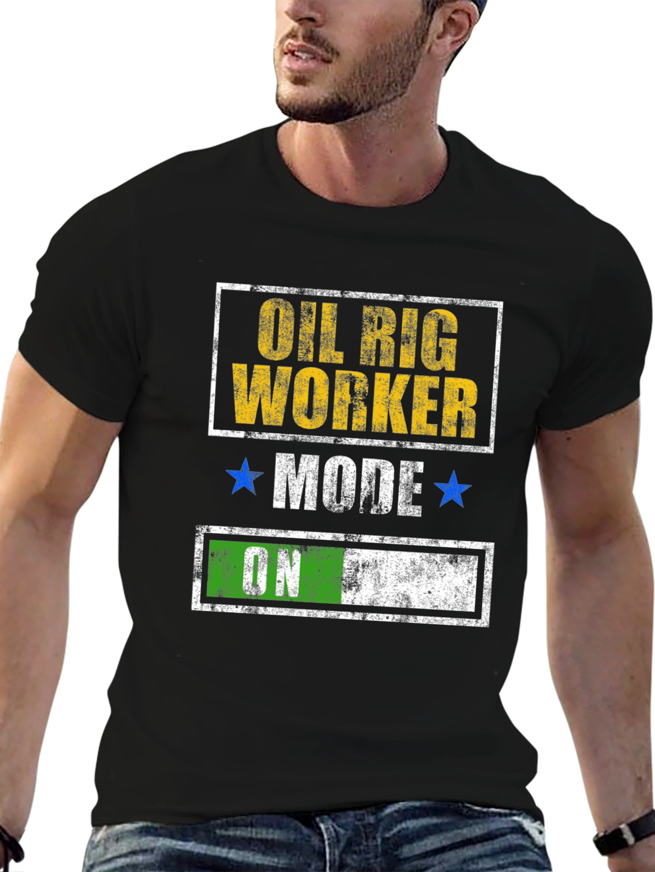 Oil Rig Worker Mode On T-Shirt