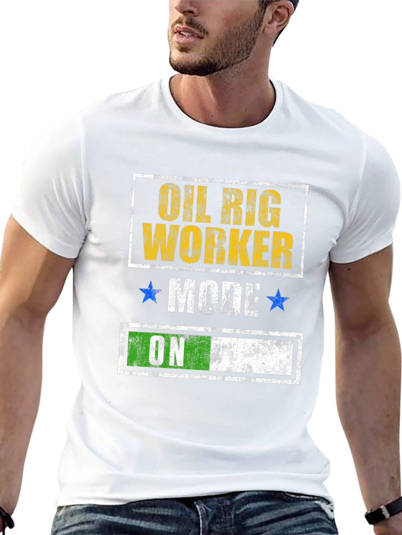Oil Rig Worker Mode On T-Shirt