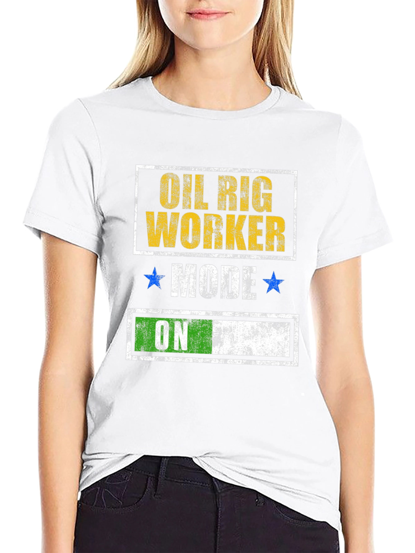 Oil Rig Worker Mode On T-Shirt