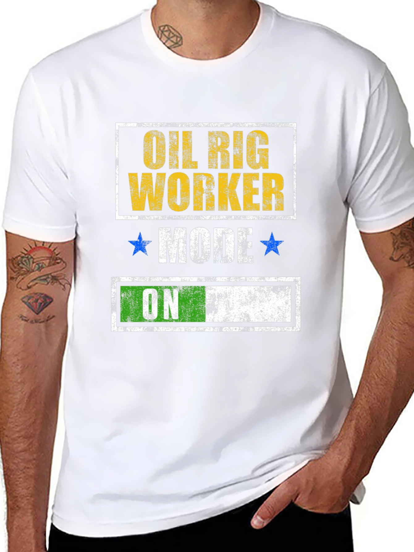 Oil Rig Worker Mode On T-Shirt