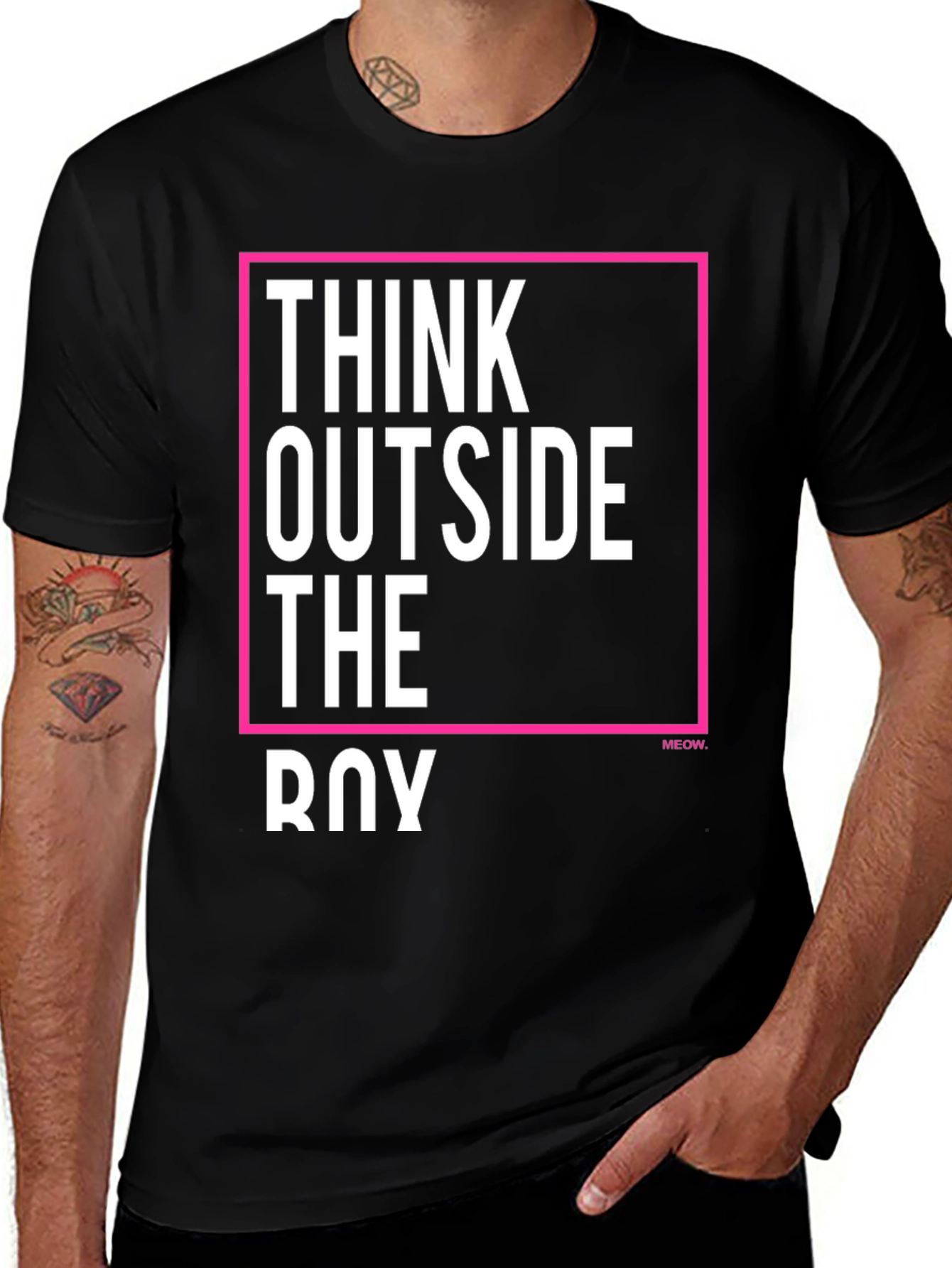 Think Outside the Boy Slogan Graphic Tee