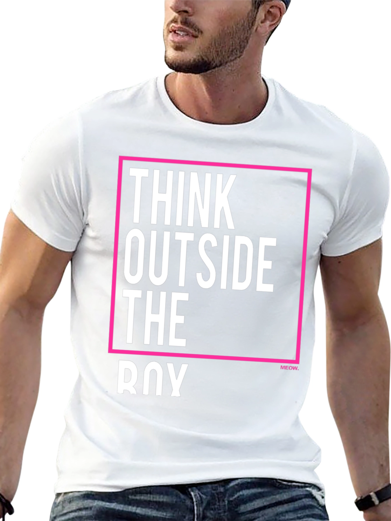 Think Outside the Boy Slogan Graphic Tee