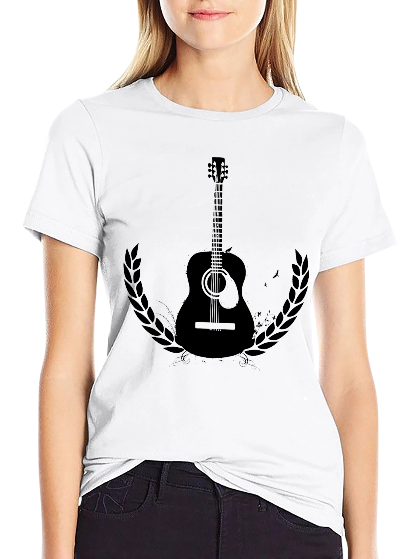 Guitar Graphic T-Shirt - Black