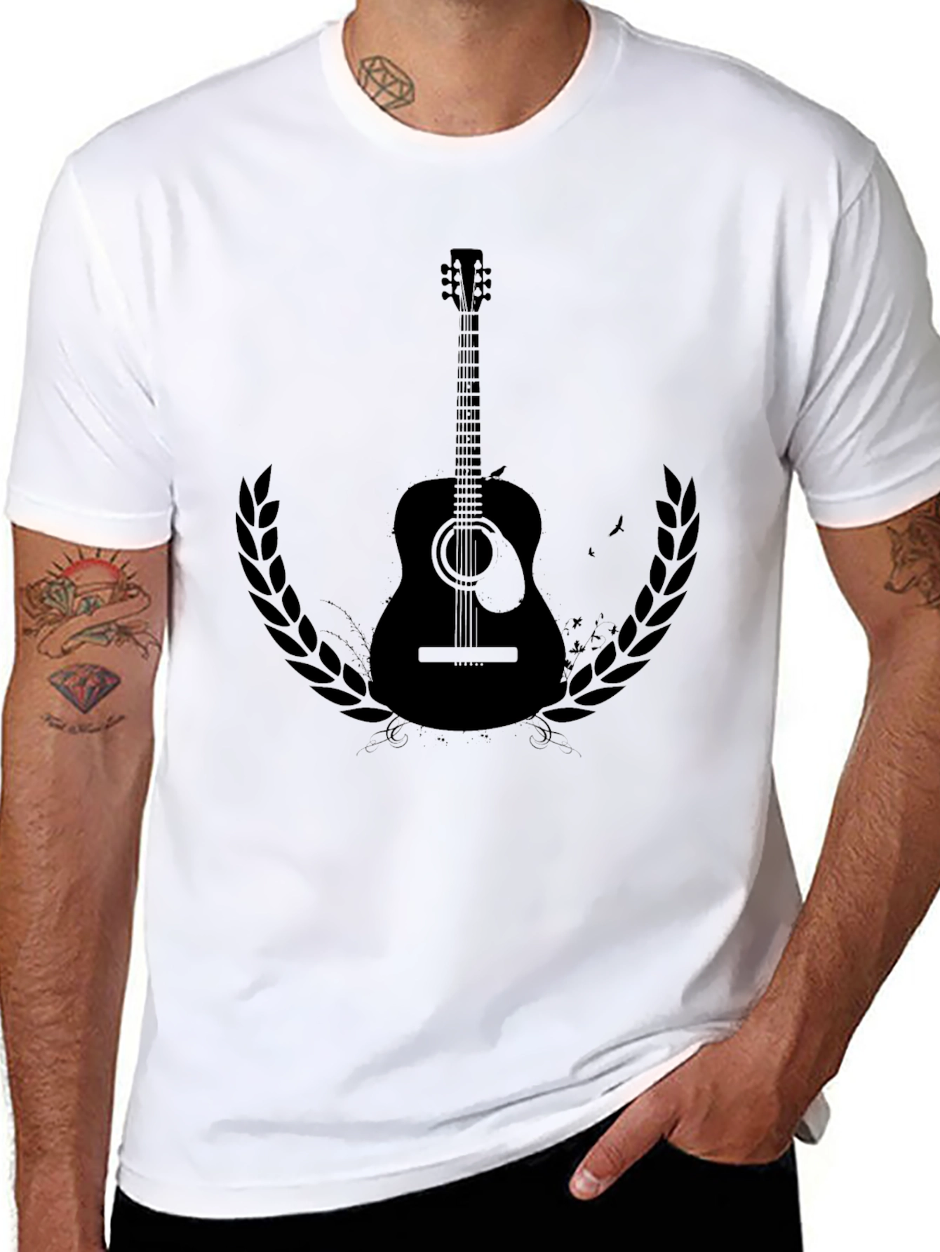 Guitar Graphic T-Shirt - Black