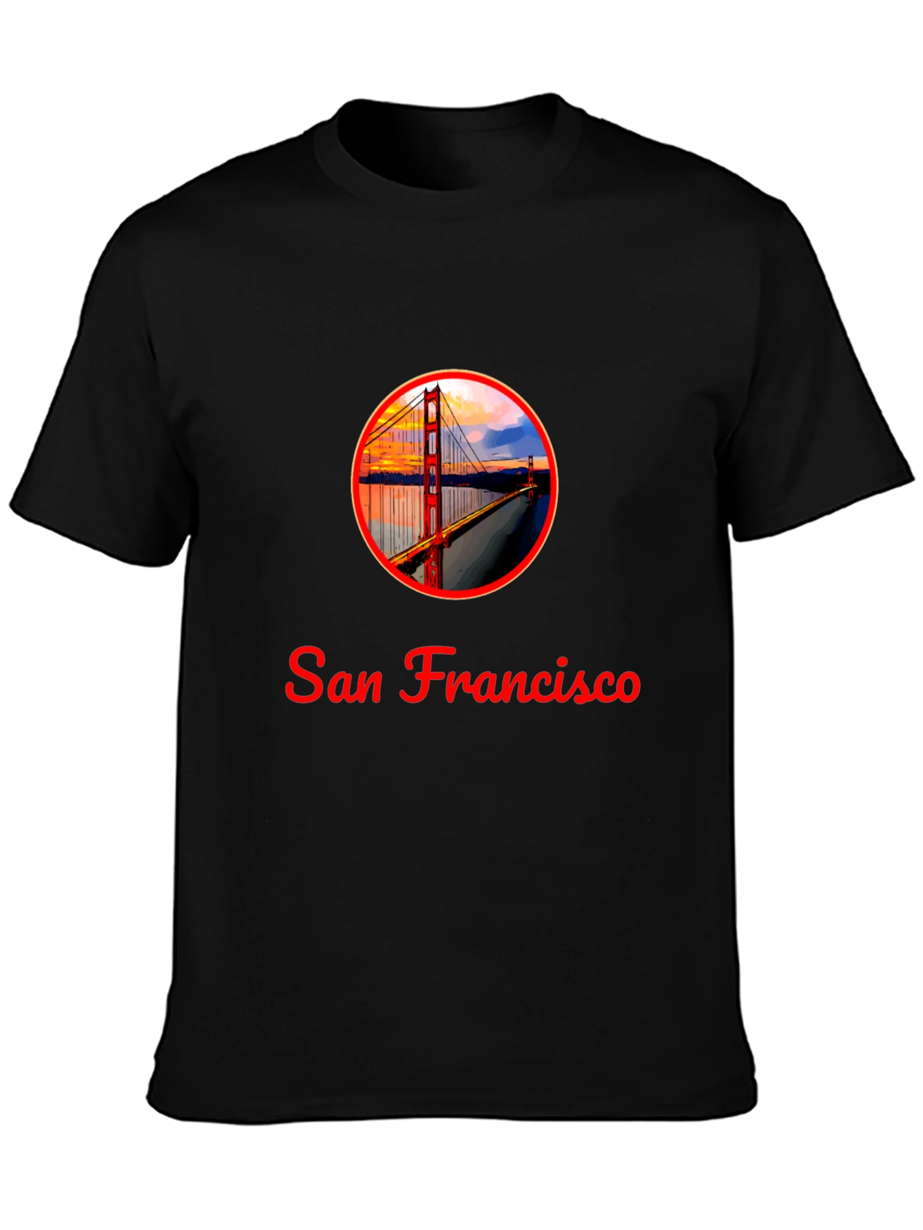 San Francisco Bridge Graphic T-Shirt - Black