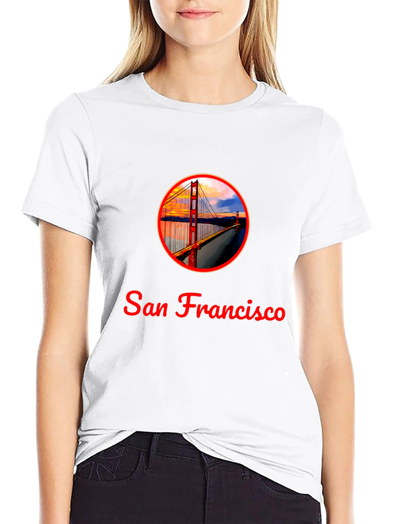 San Francisco Bridge Graphic T-Shirt - Black