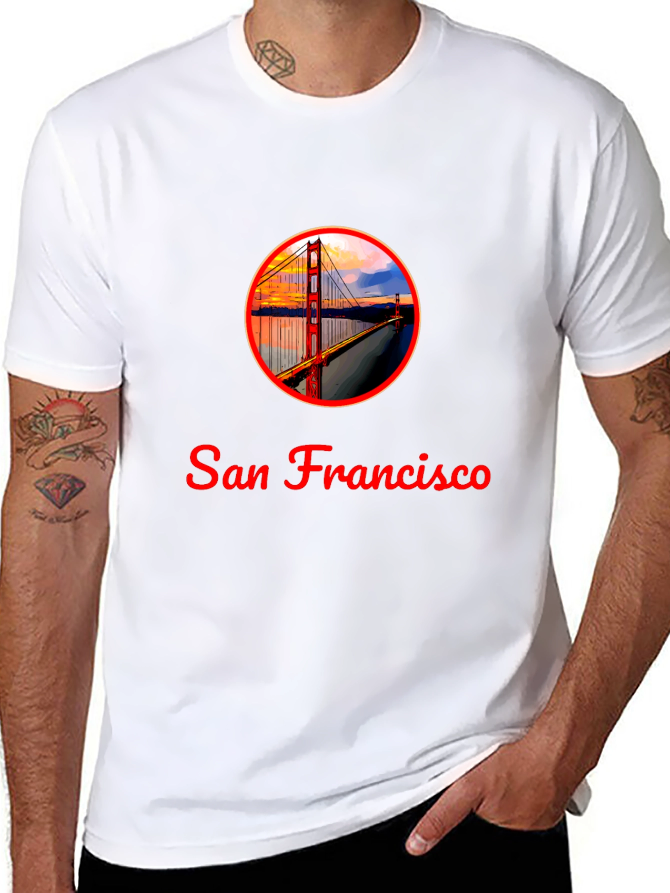 San Francisco Bridge Graphic T-Shirt - Black