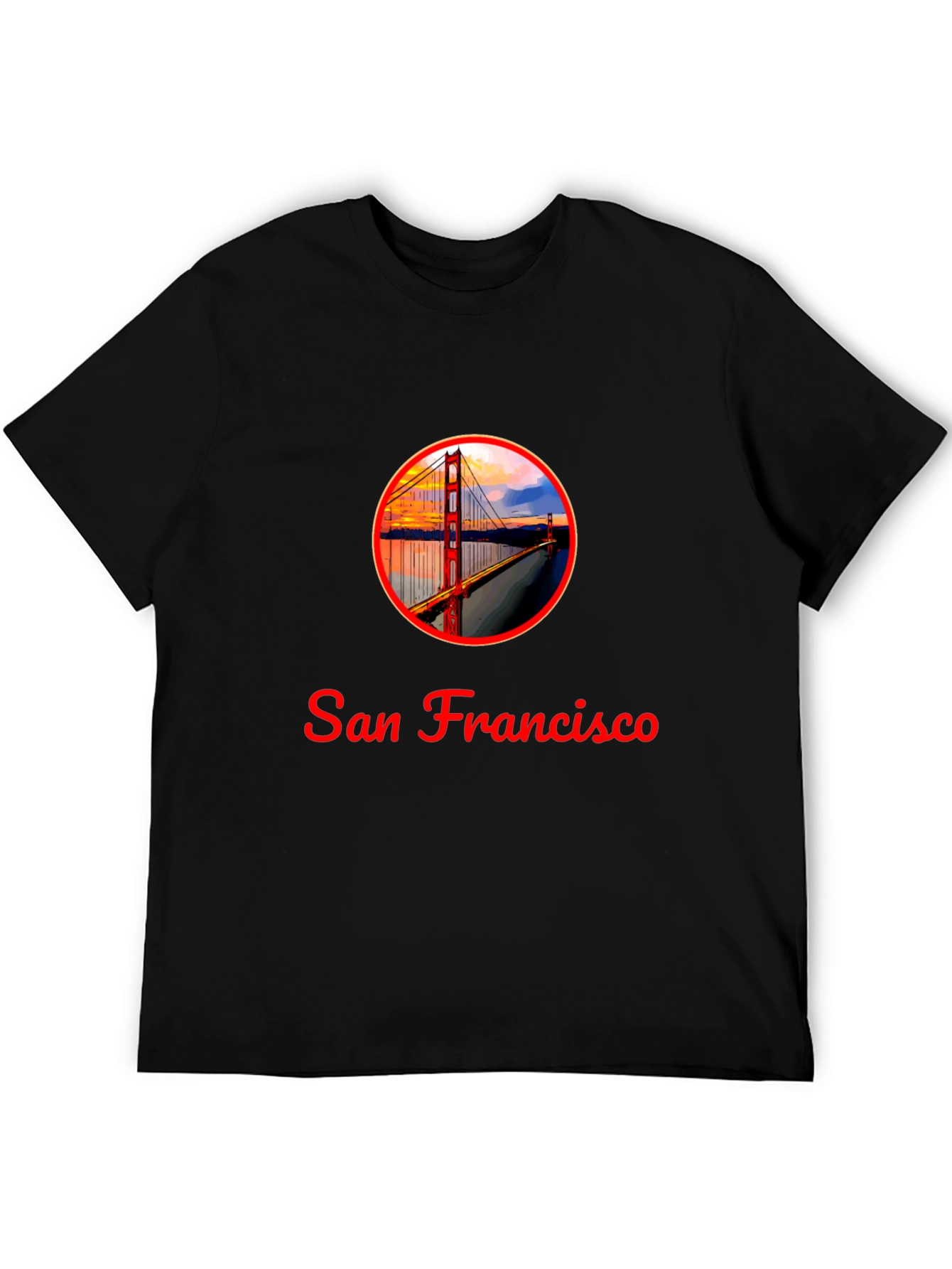 San Francisco Bridge Graphic T-Shirt - Black