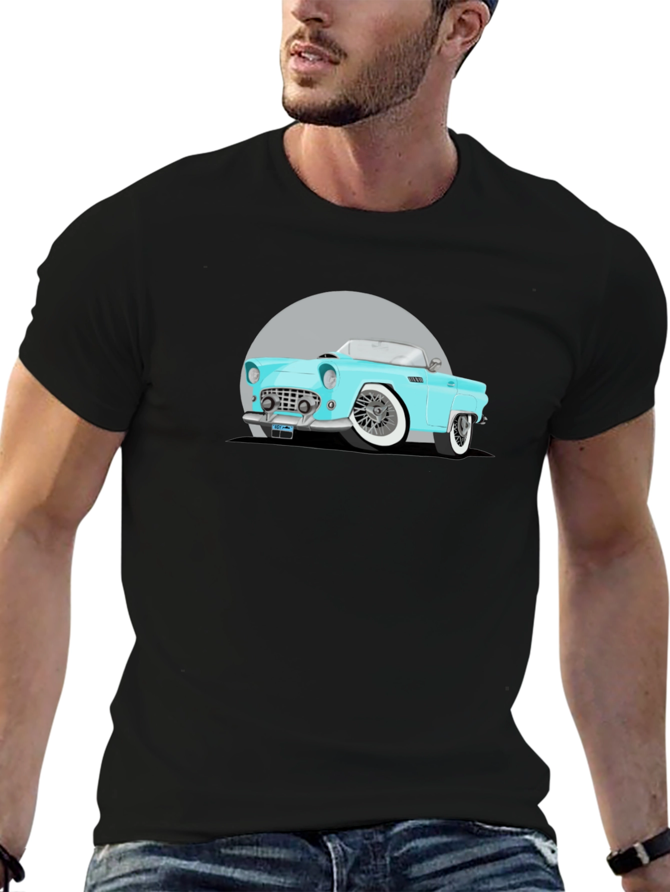 Classic Car Graphic Black T-Shirt