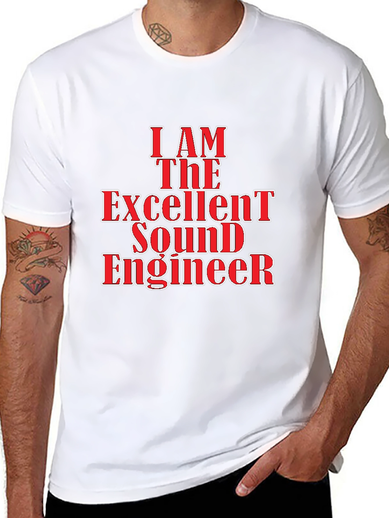 I Am The Excellent Sound Engineer Black T-Shirt