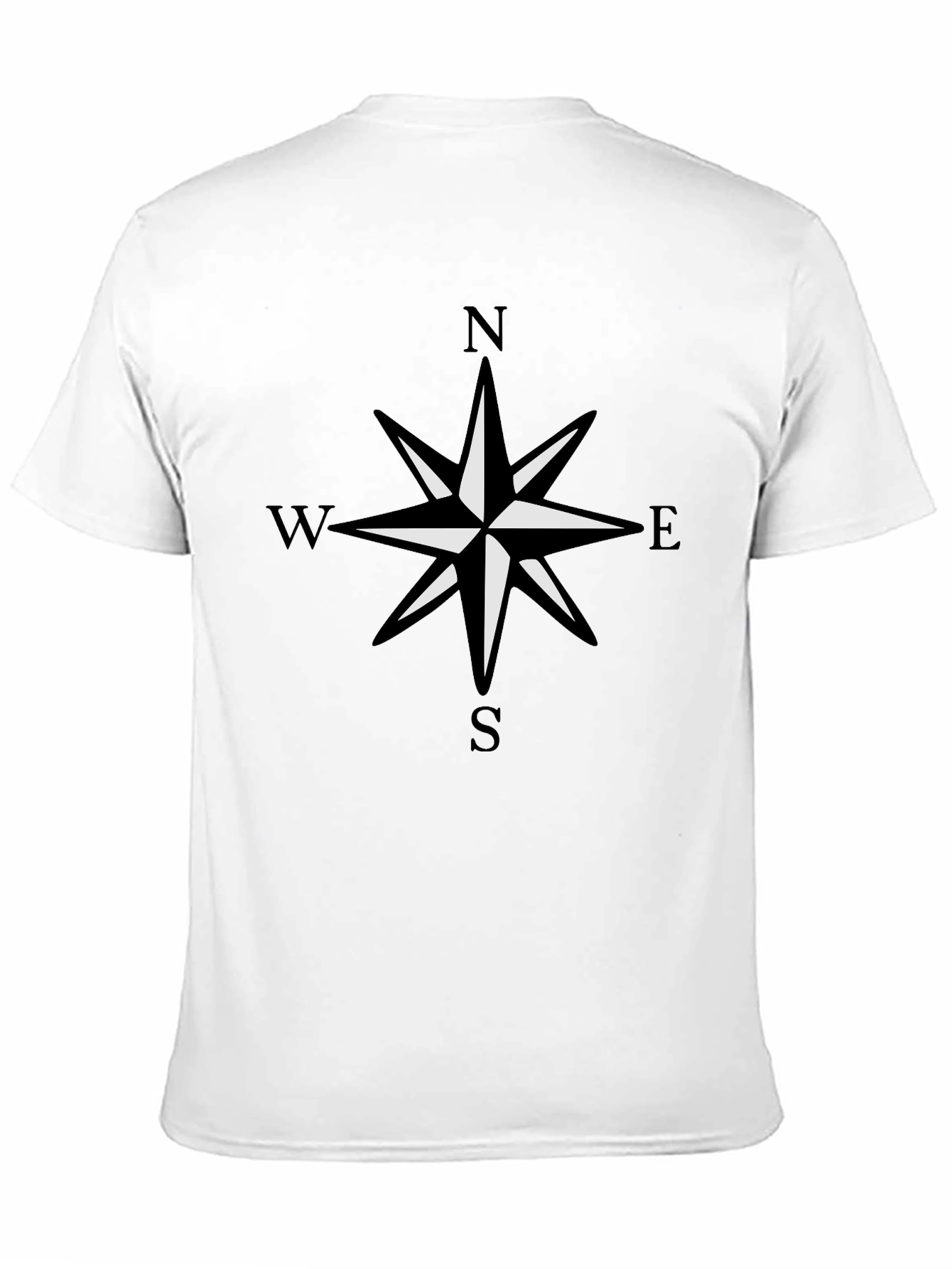 Compass Rose Graphic Black T-Shirt